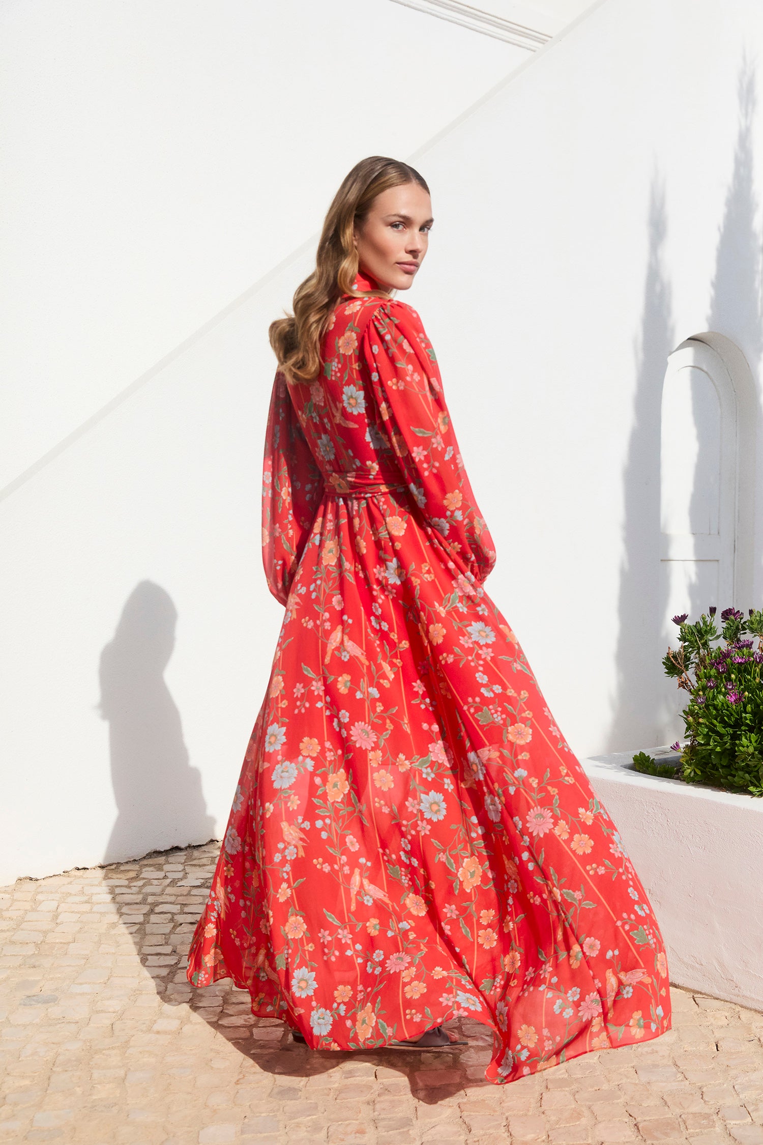 Wilder Bamboo & Birds Red Dress