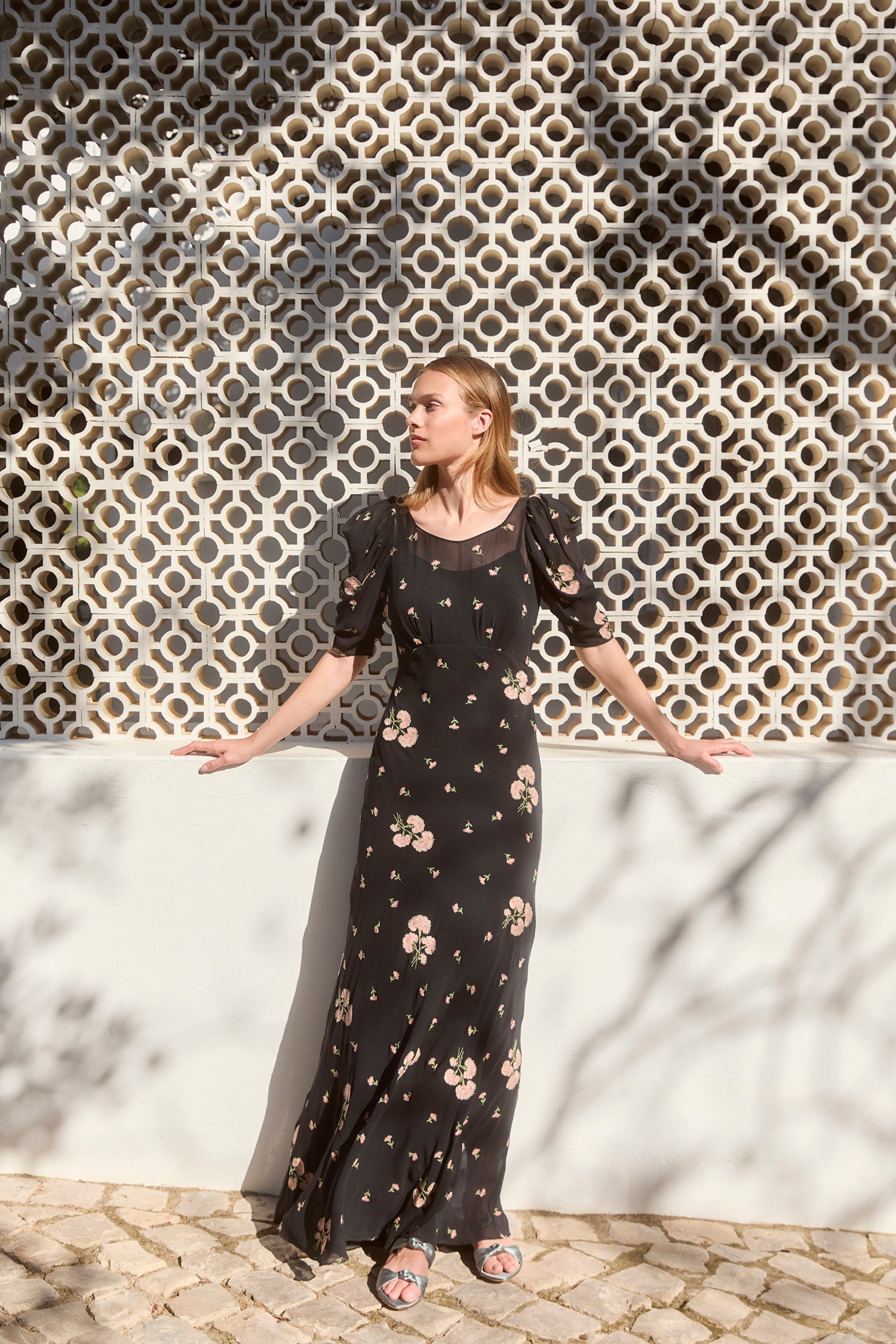Paloma Blue Embroidered Hem Swing Dress main image 0