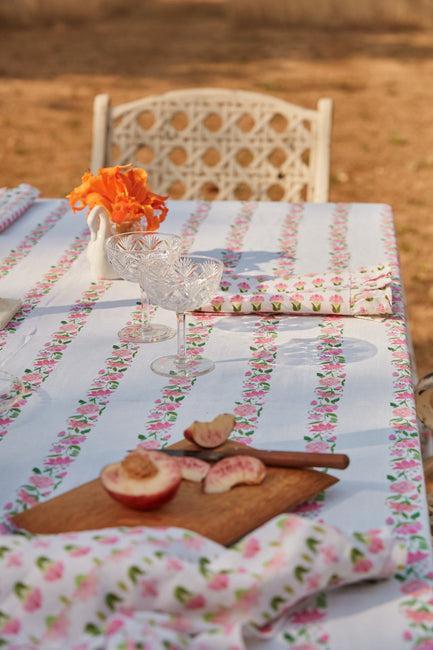Floral Motif Napkins - Set of 4