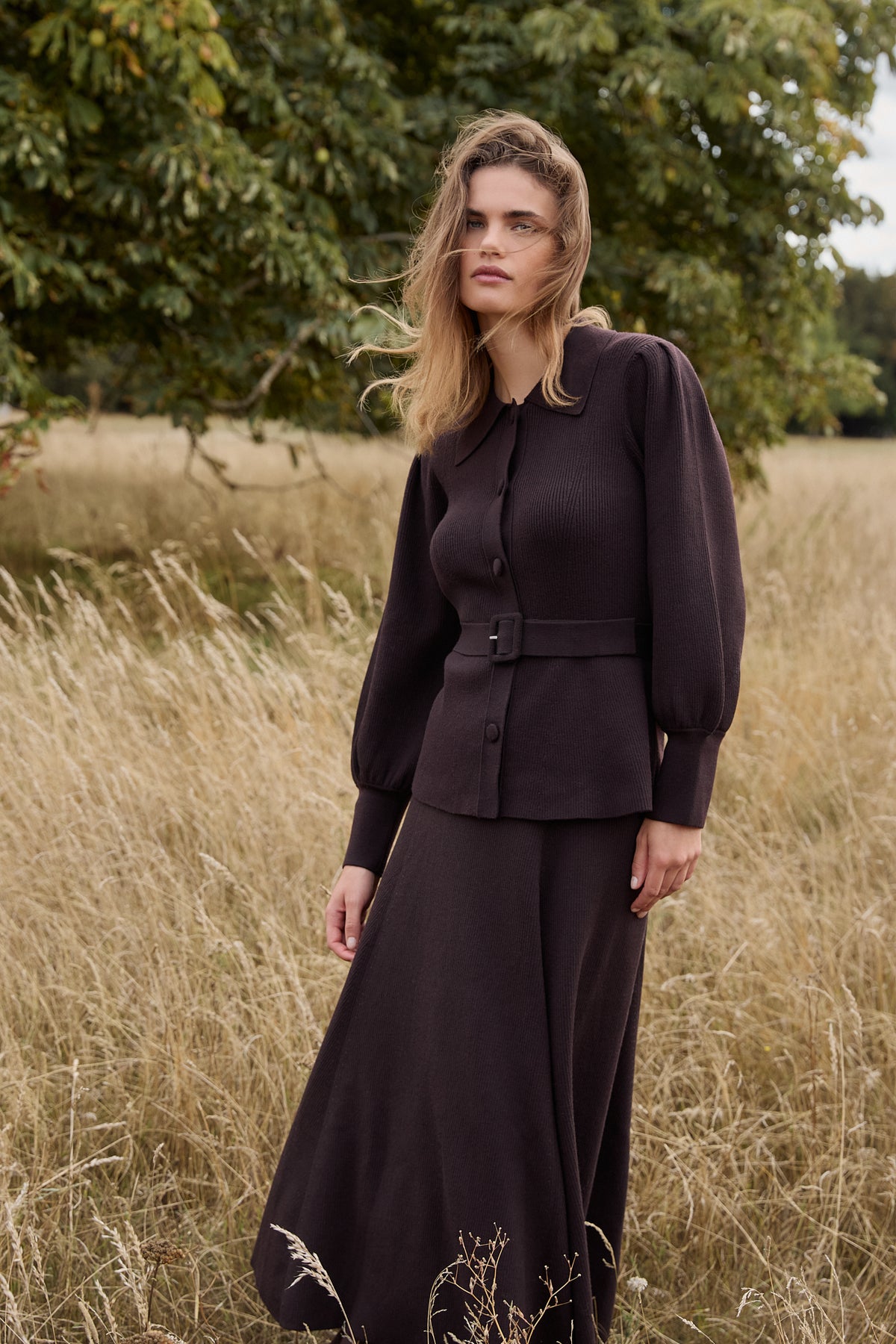Eliza Chocolate Knit Skirt