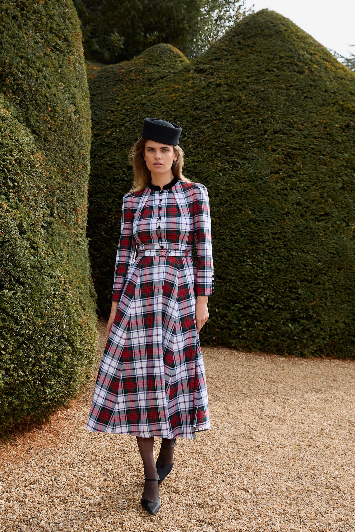 Ahana Red Tartan Dress