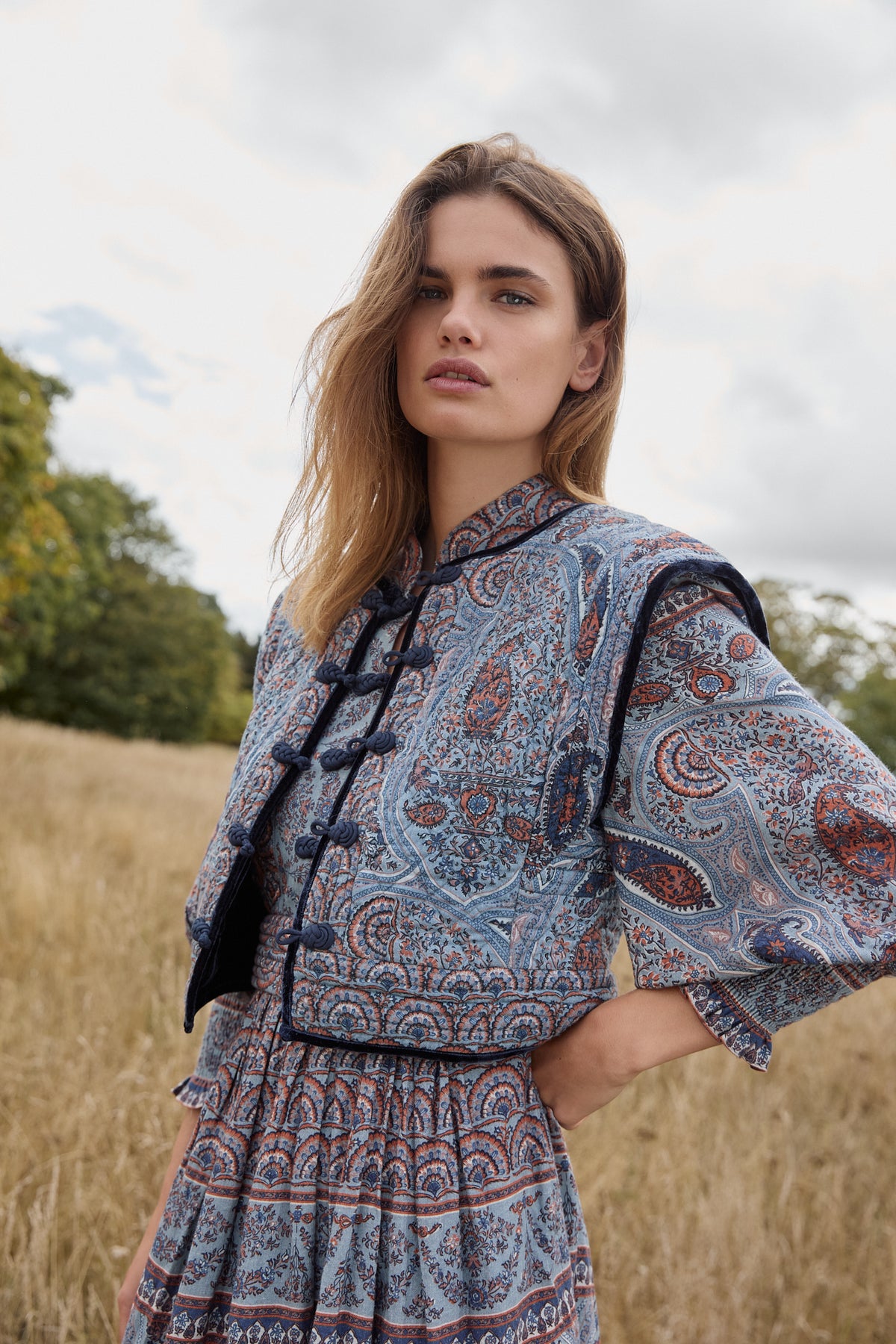 Amelia Blue Paisley Dress
