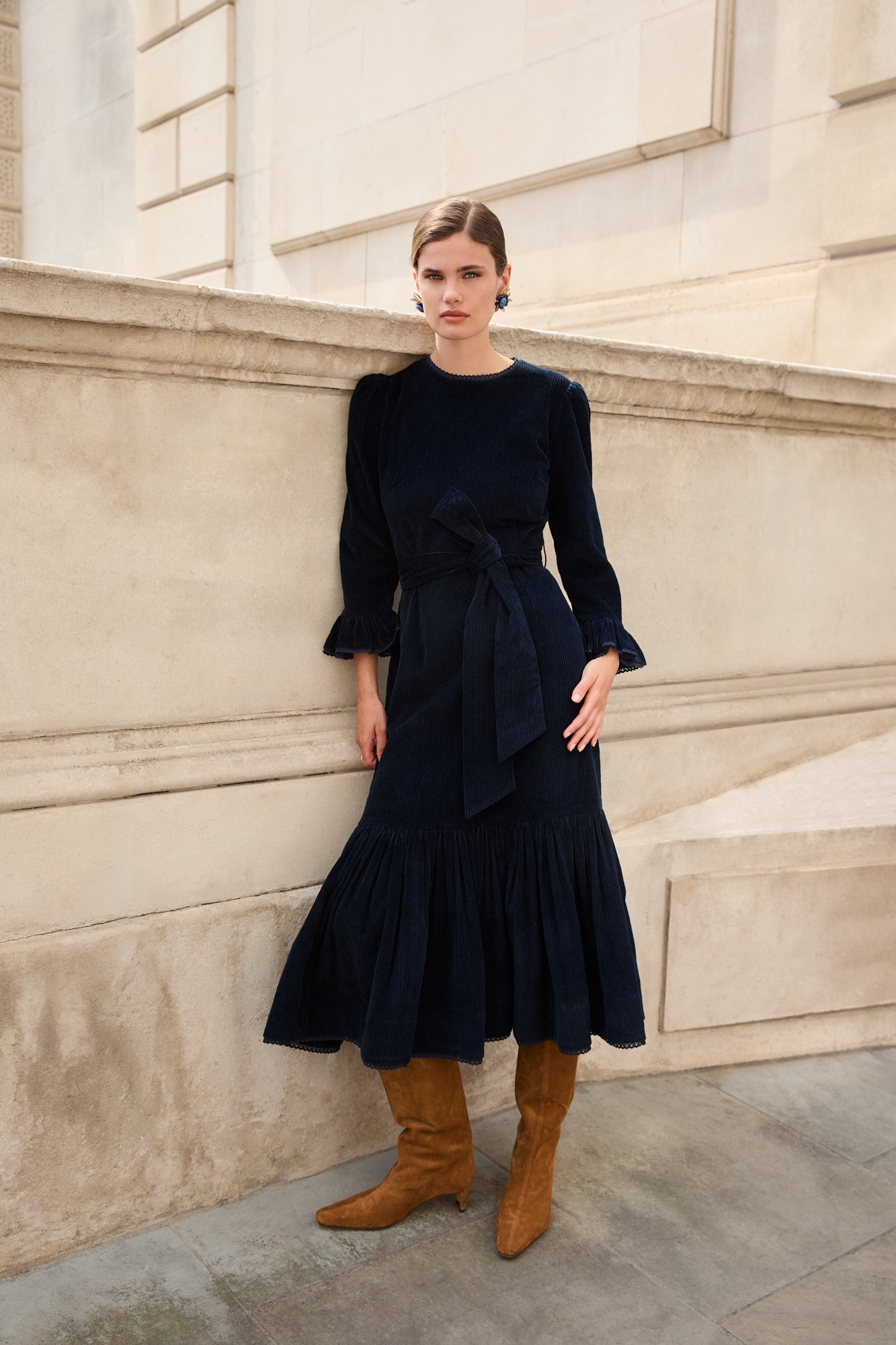 Aster Navy Dress