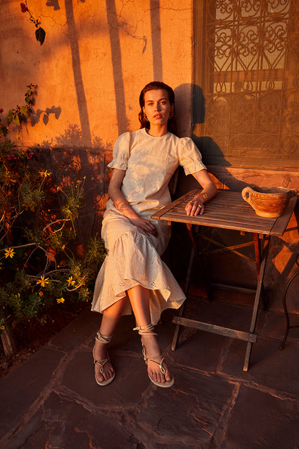 Dorothy Milk Broderie Dress