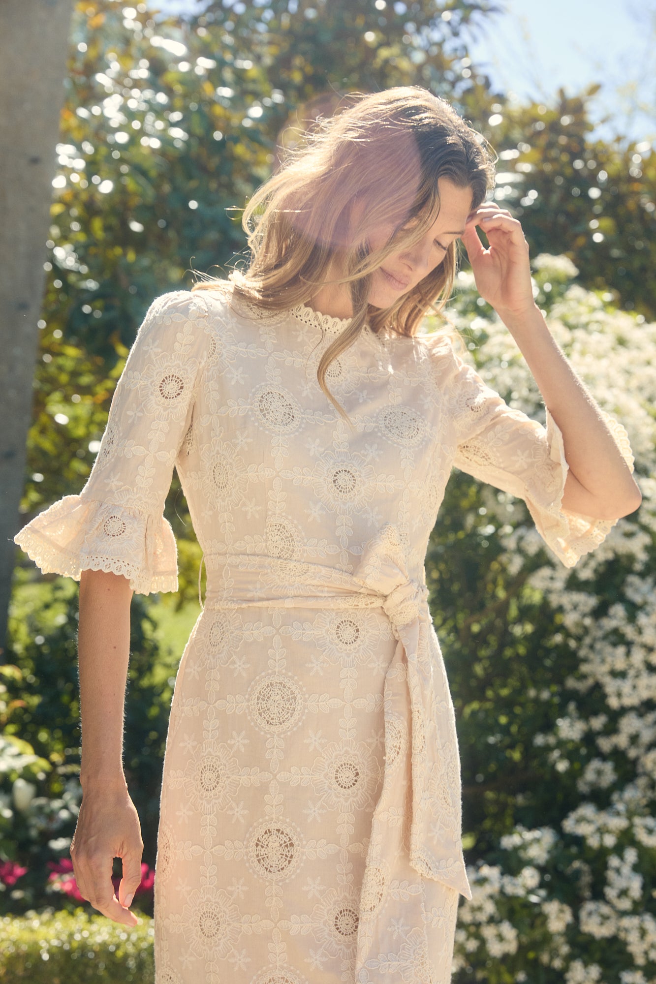Aster Mocha Embroidered Dress