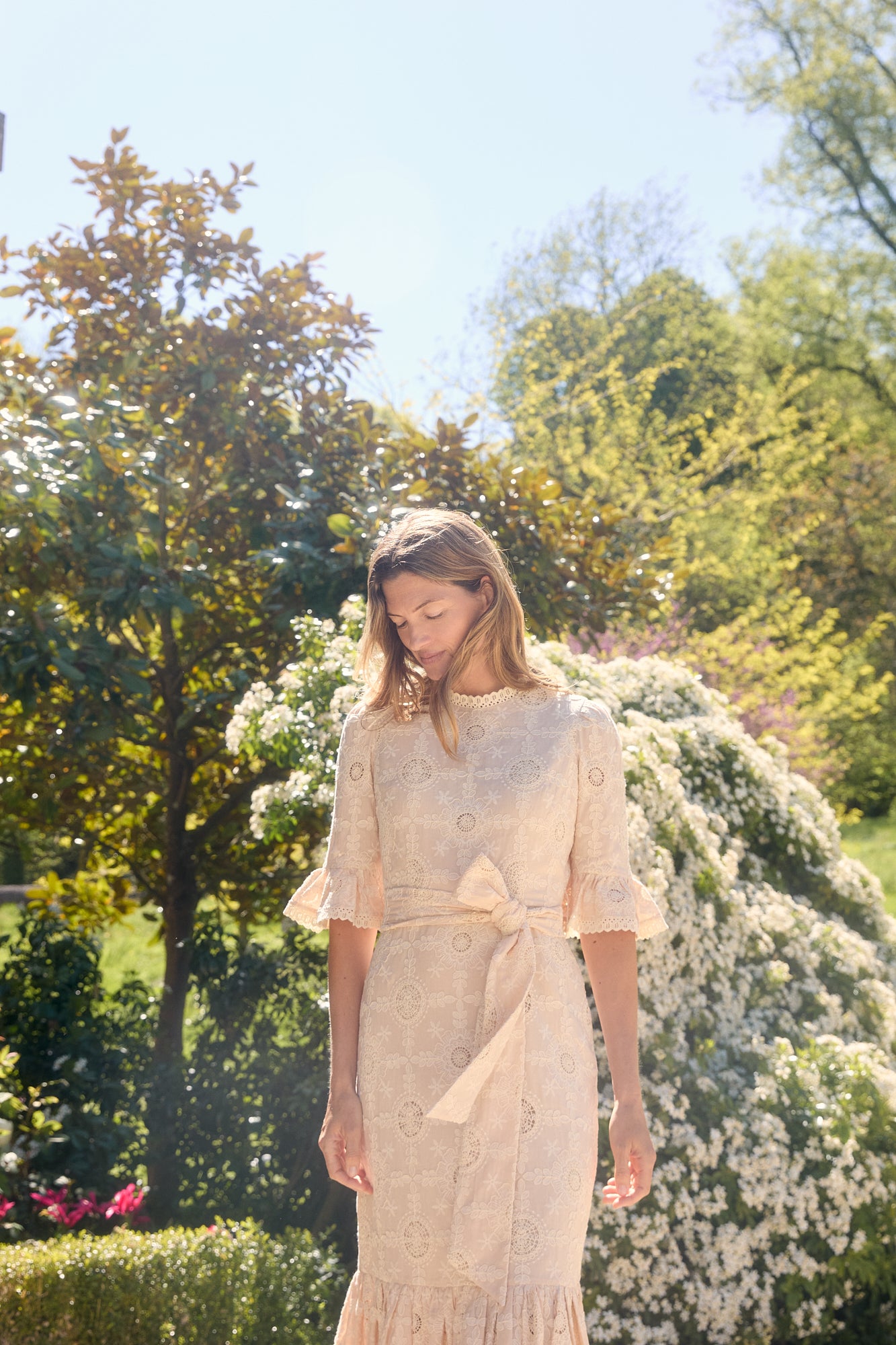 Aster Mocha Embroidered Dress