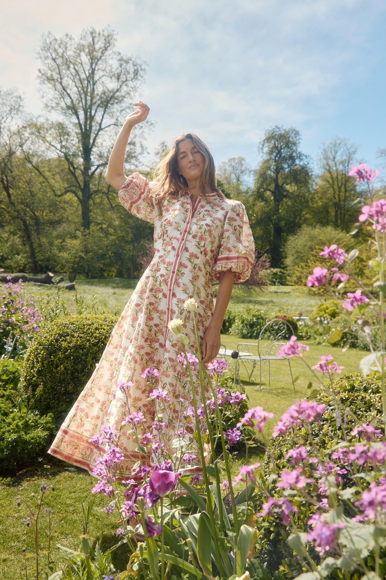 Raika White Geranium Dress