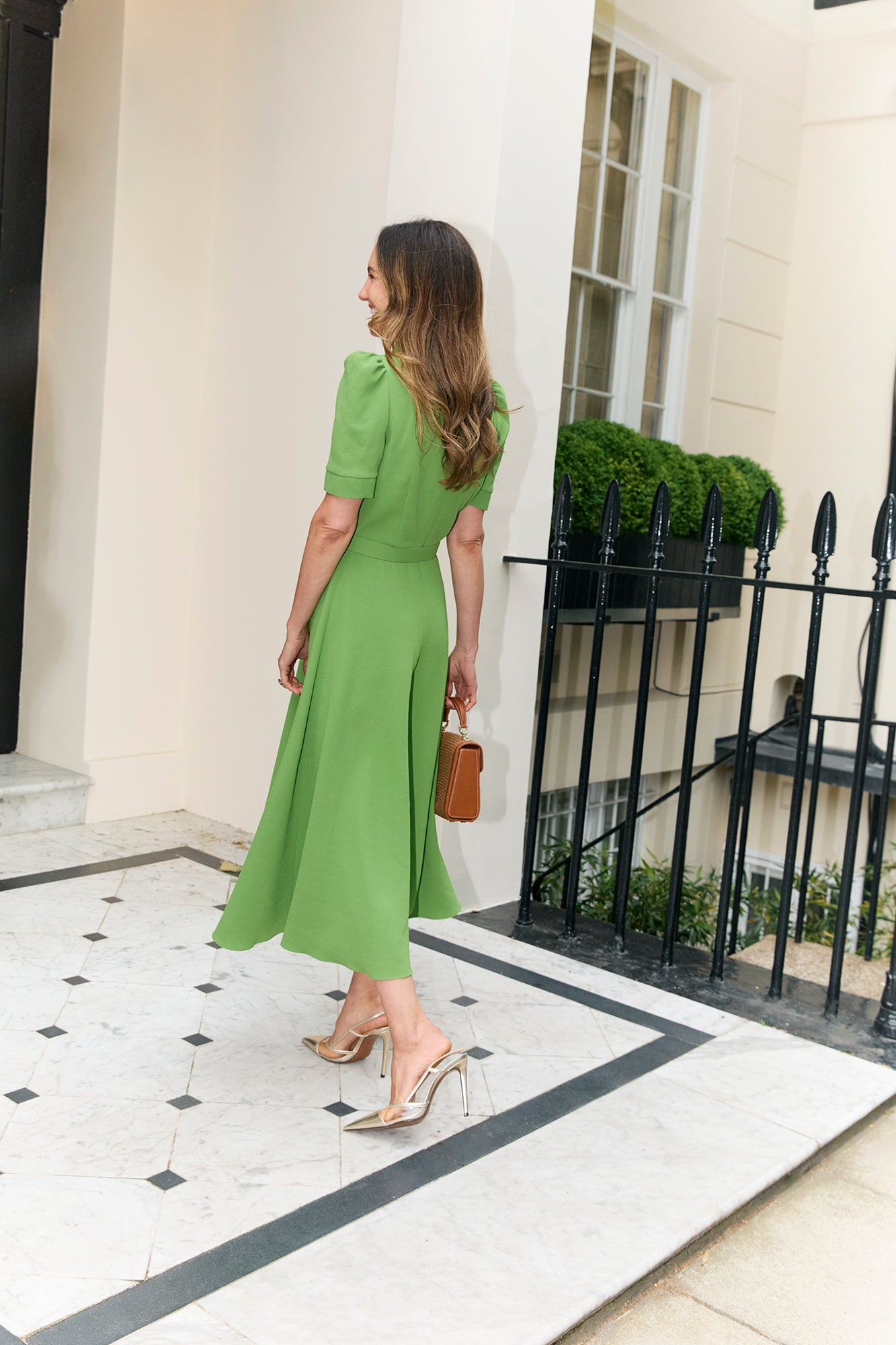 Violet Bright Olive Green Dress