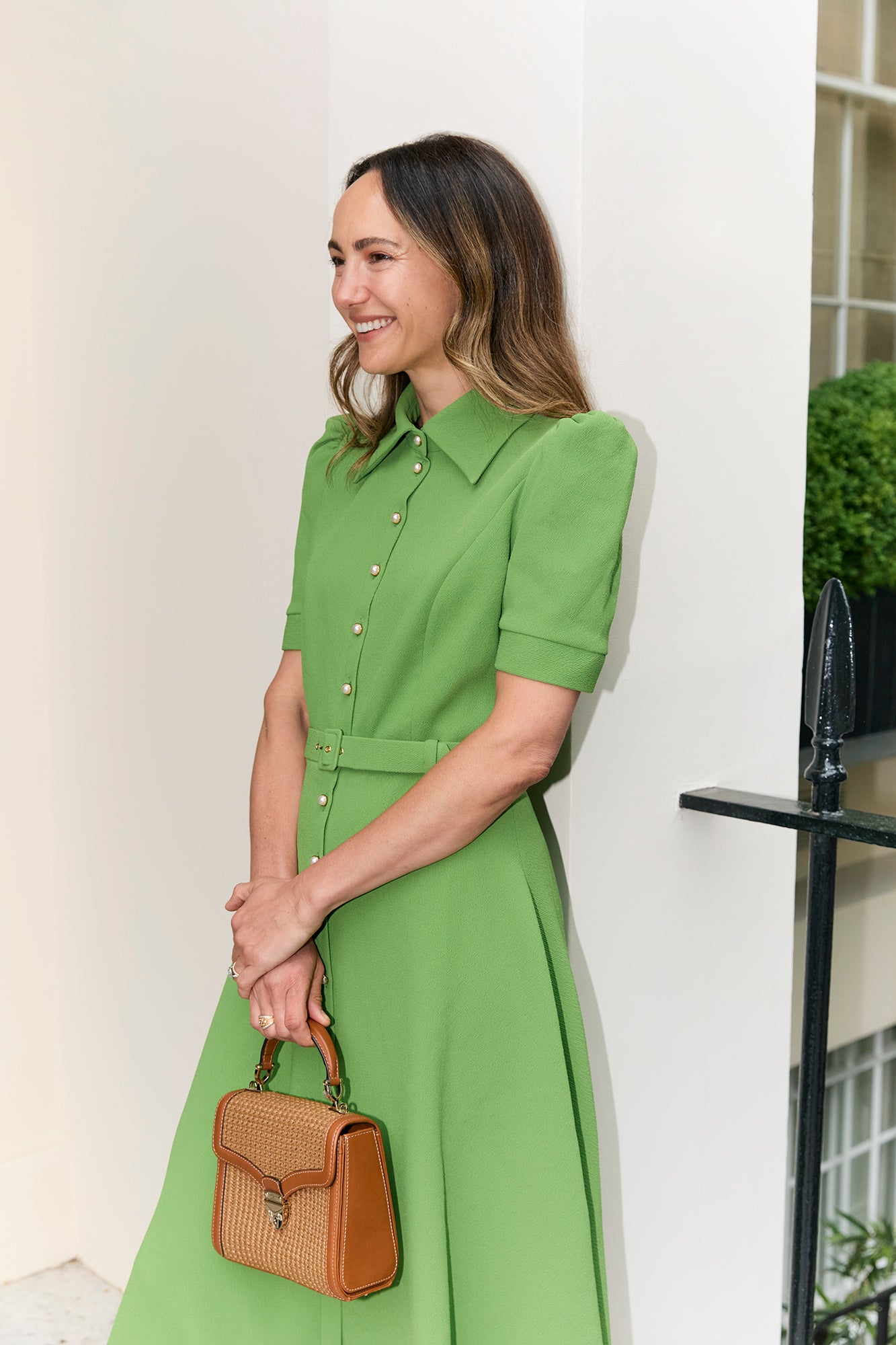 Violet Bright Olive Green Dress