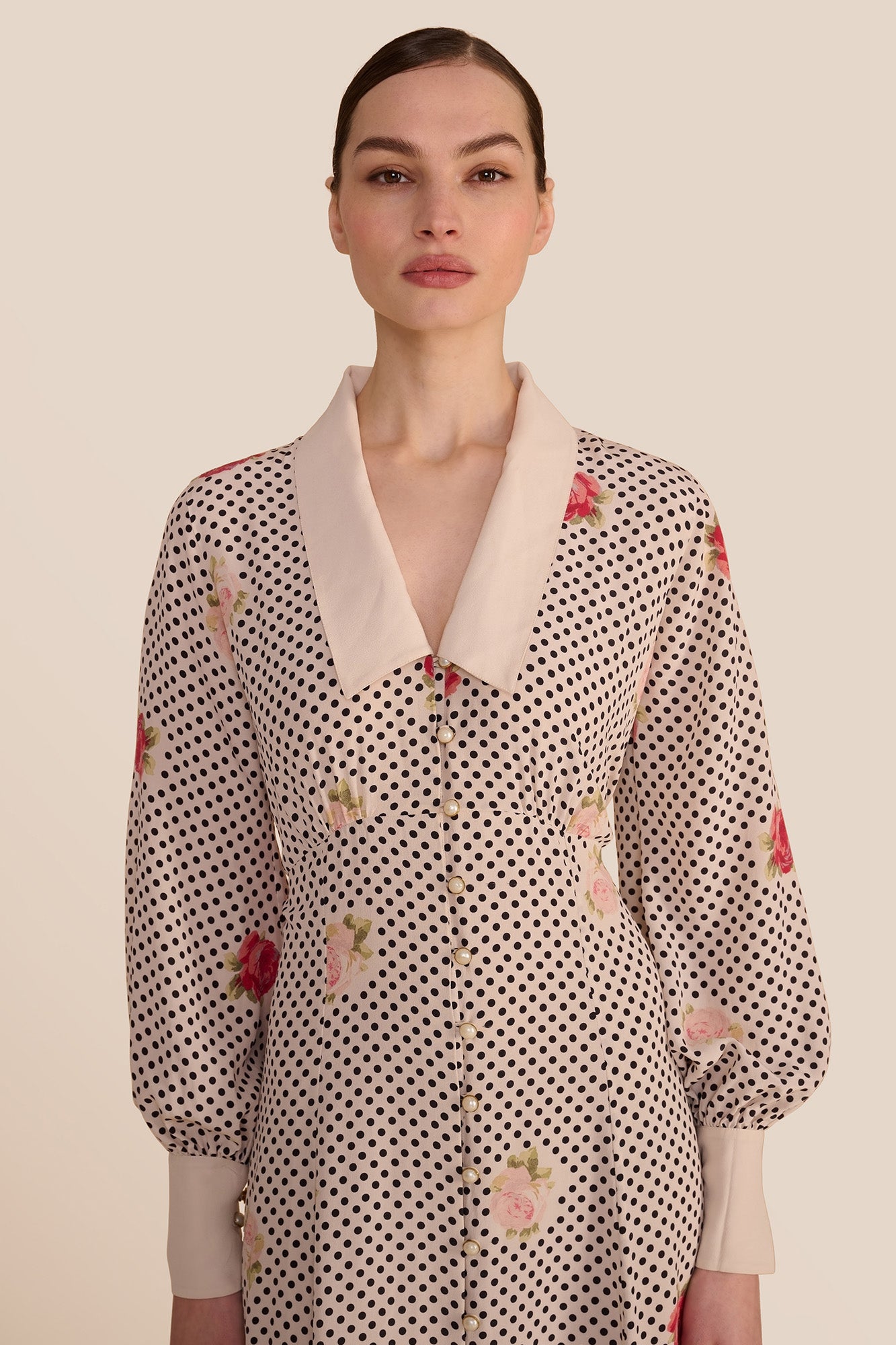 Leonie Polka Floral Dress