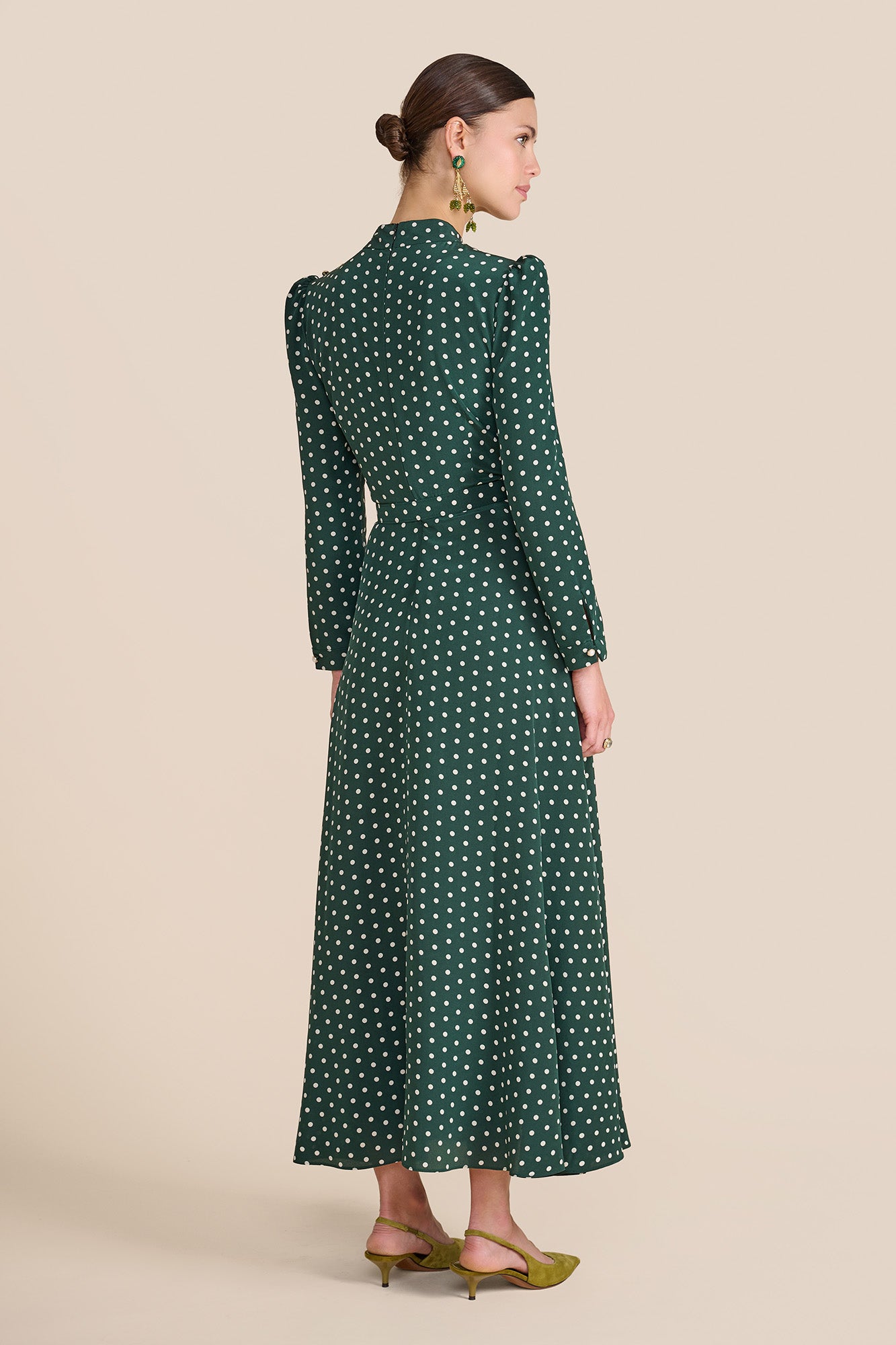 Lila Evergreen Polka Dot Dress