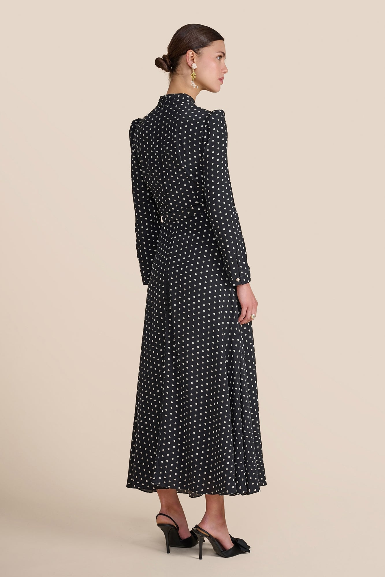 Lila Black Polka Dot Dress