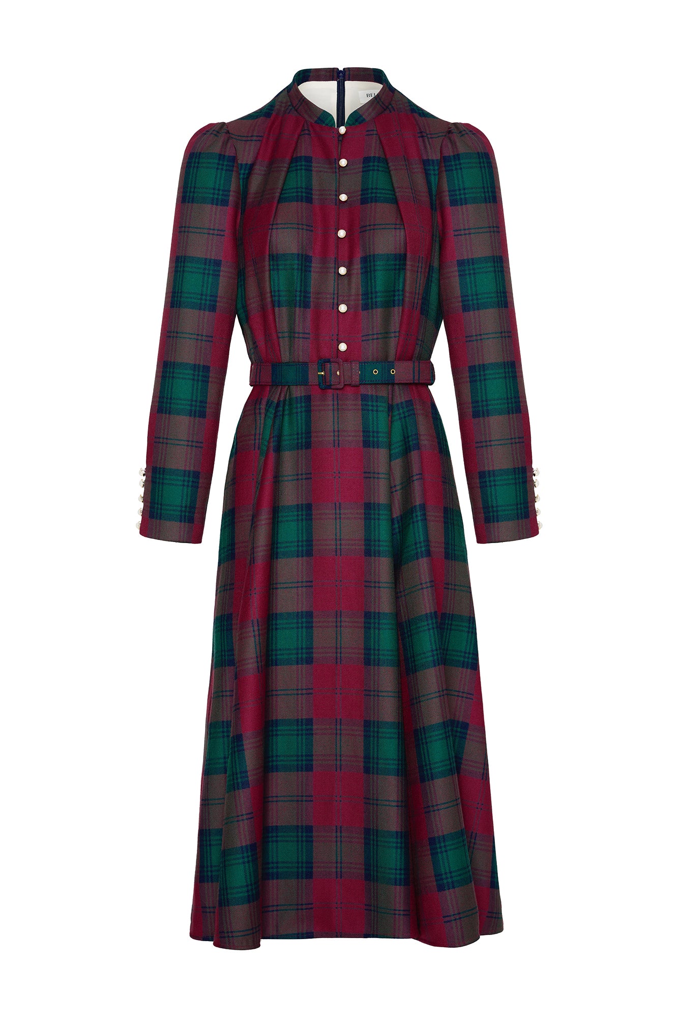 Ahana Crimson Tartan Dress