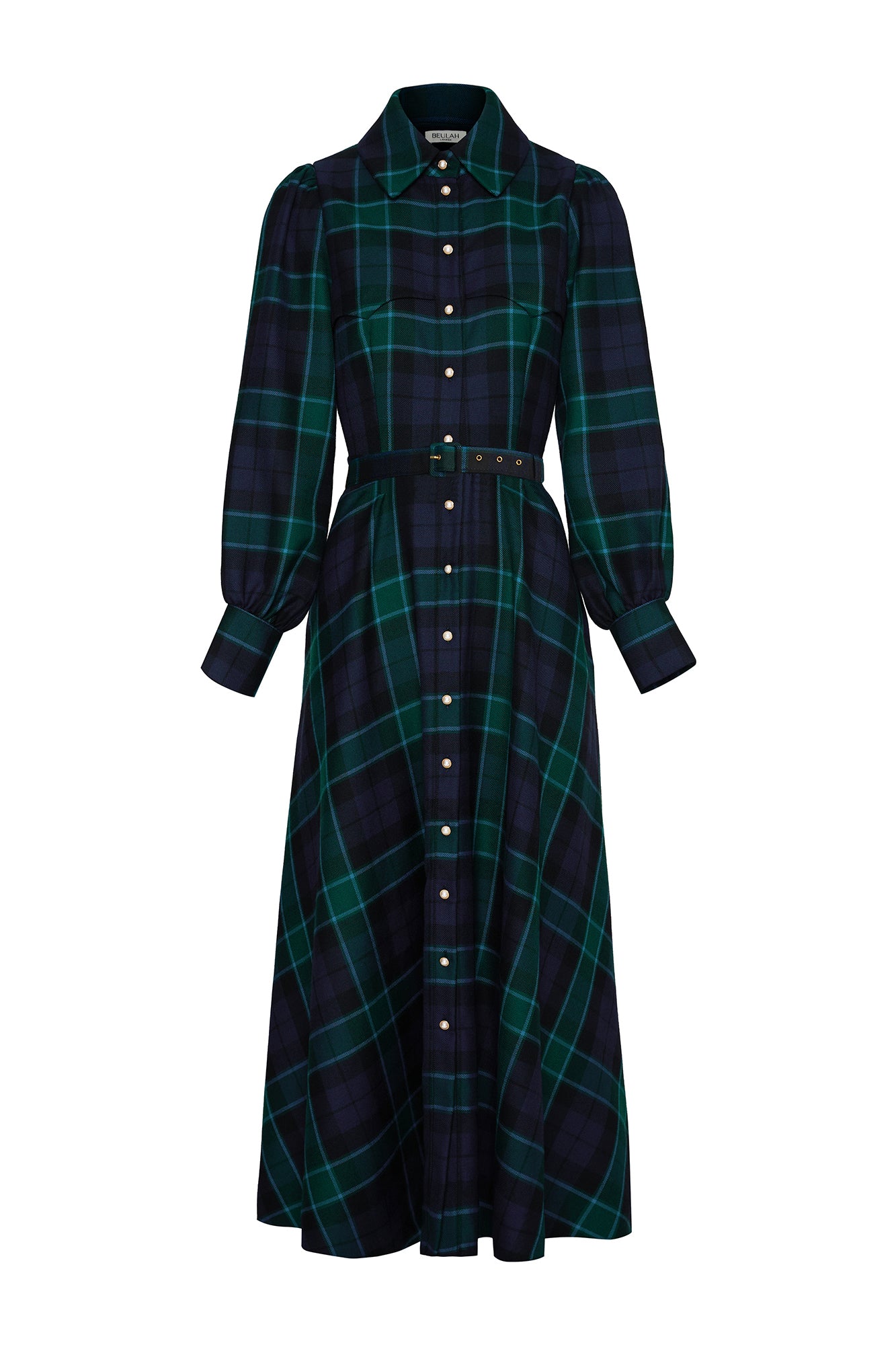 Isadora Evergreen Tartan Dress