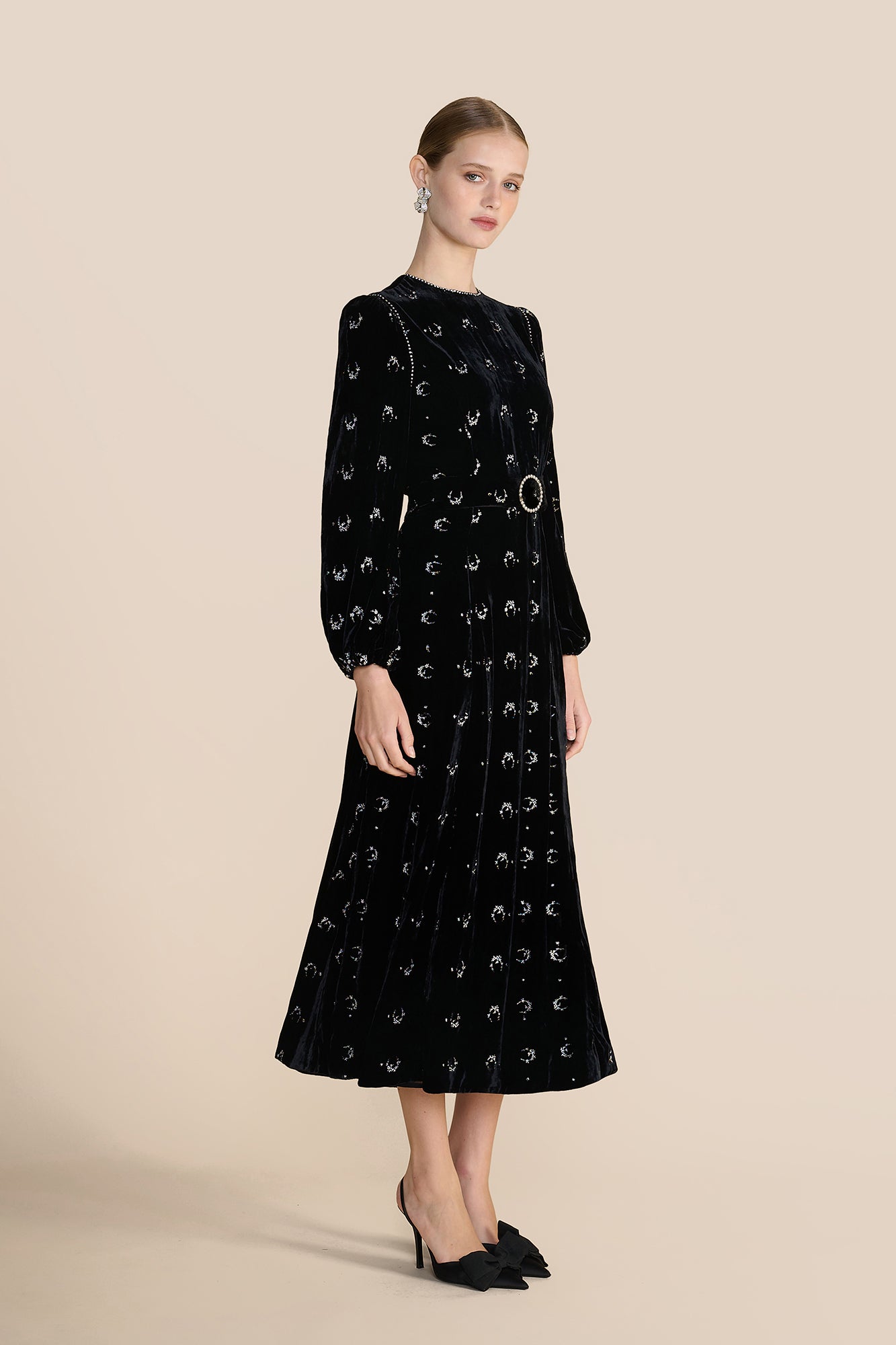 Moira Black Embellished Dress