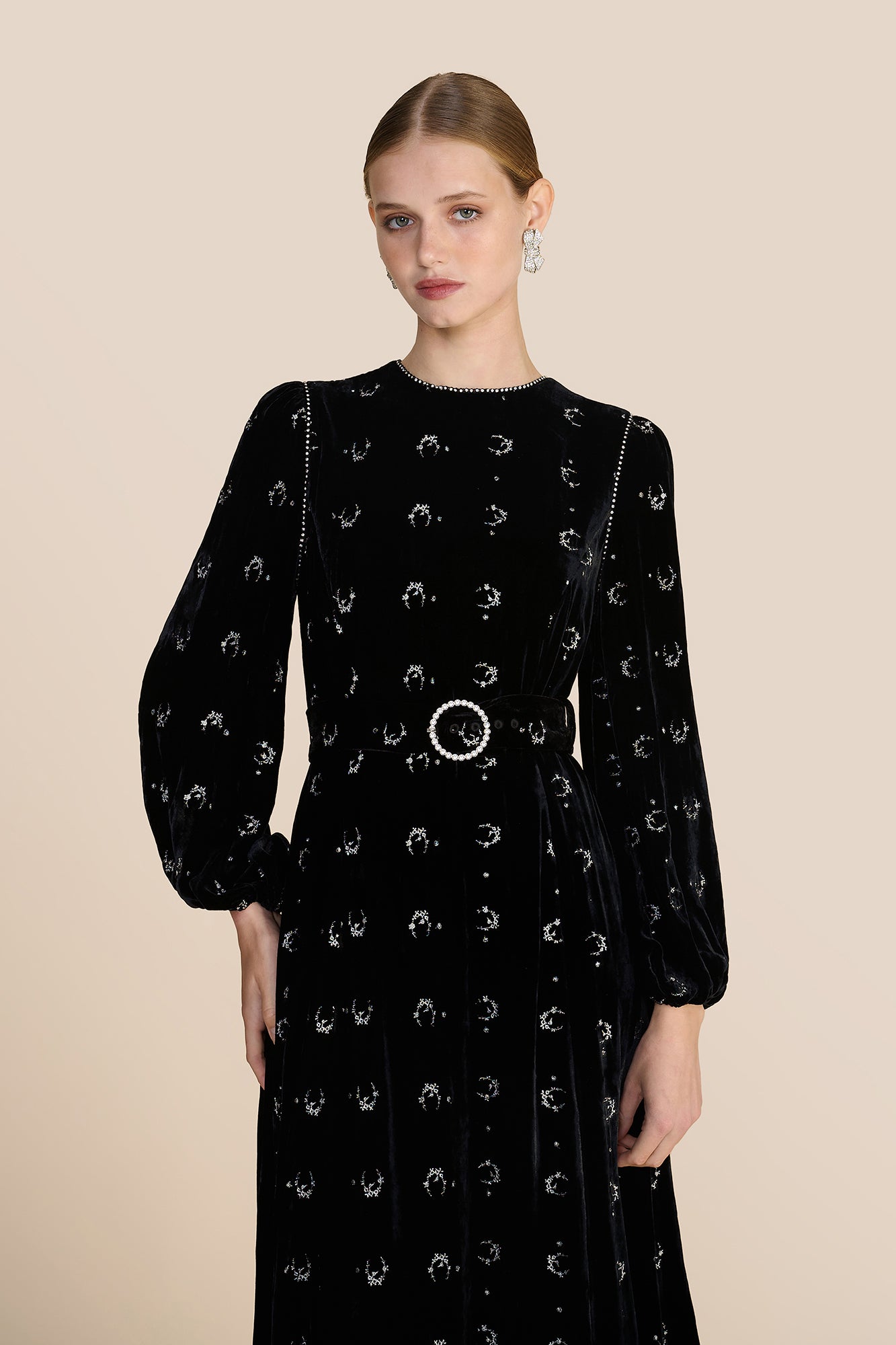 Moira Black Embellished Dress