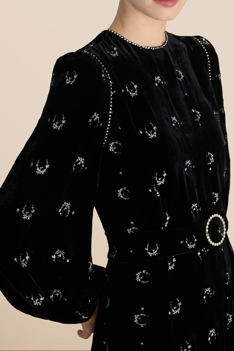 Moira Black Embellished Dress