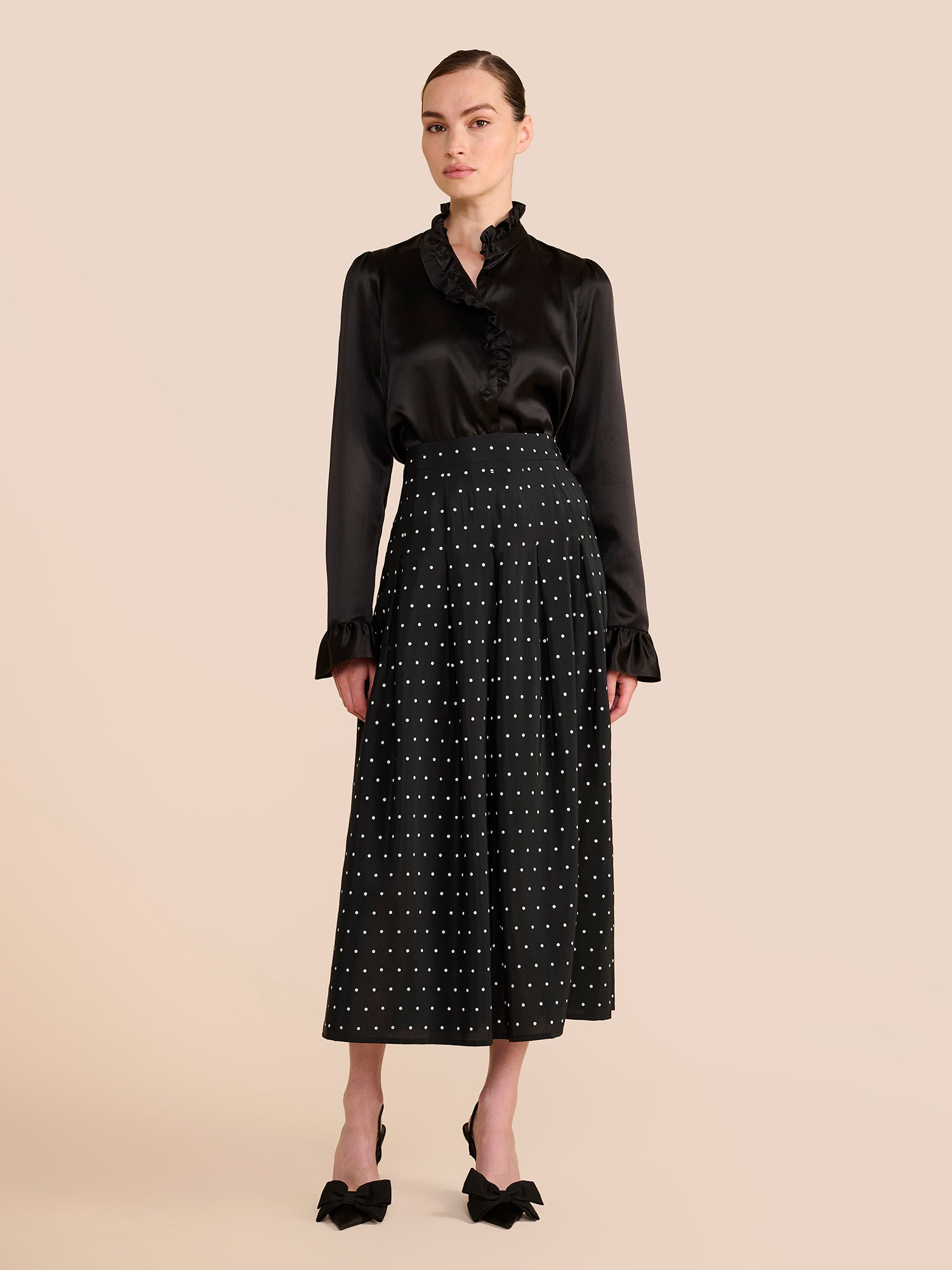 Marnie Black Polka Dot Skirt
