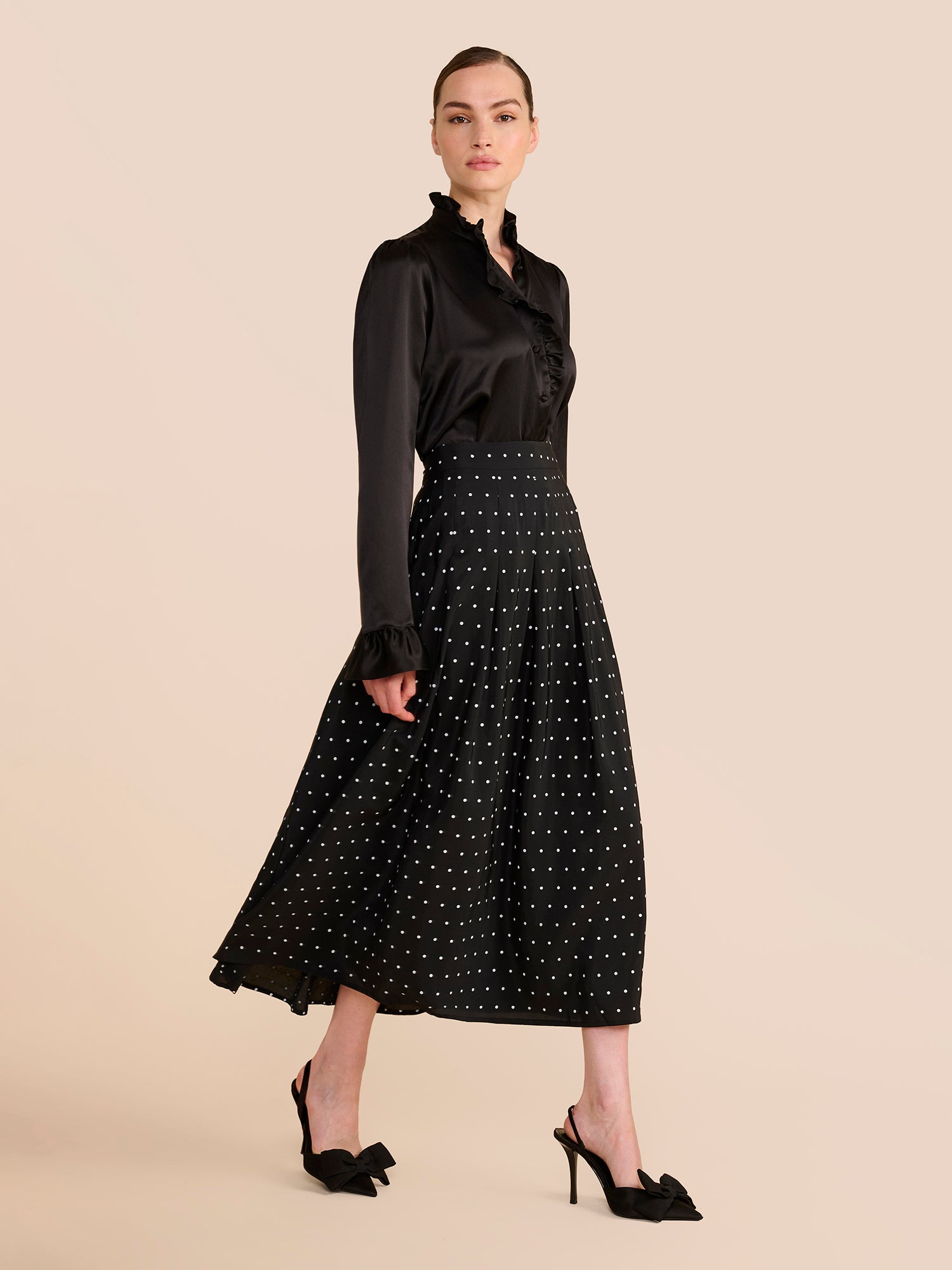 Marnie Black Polka Dot Skirt