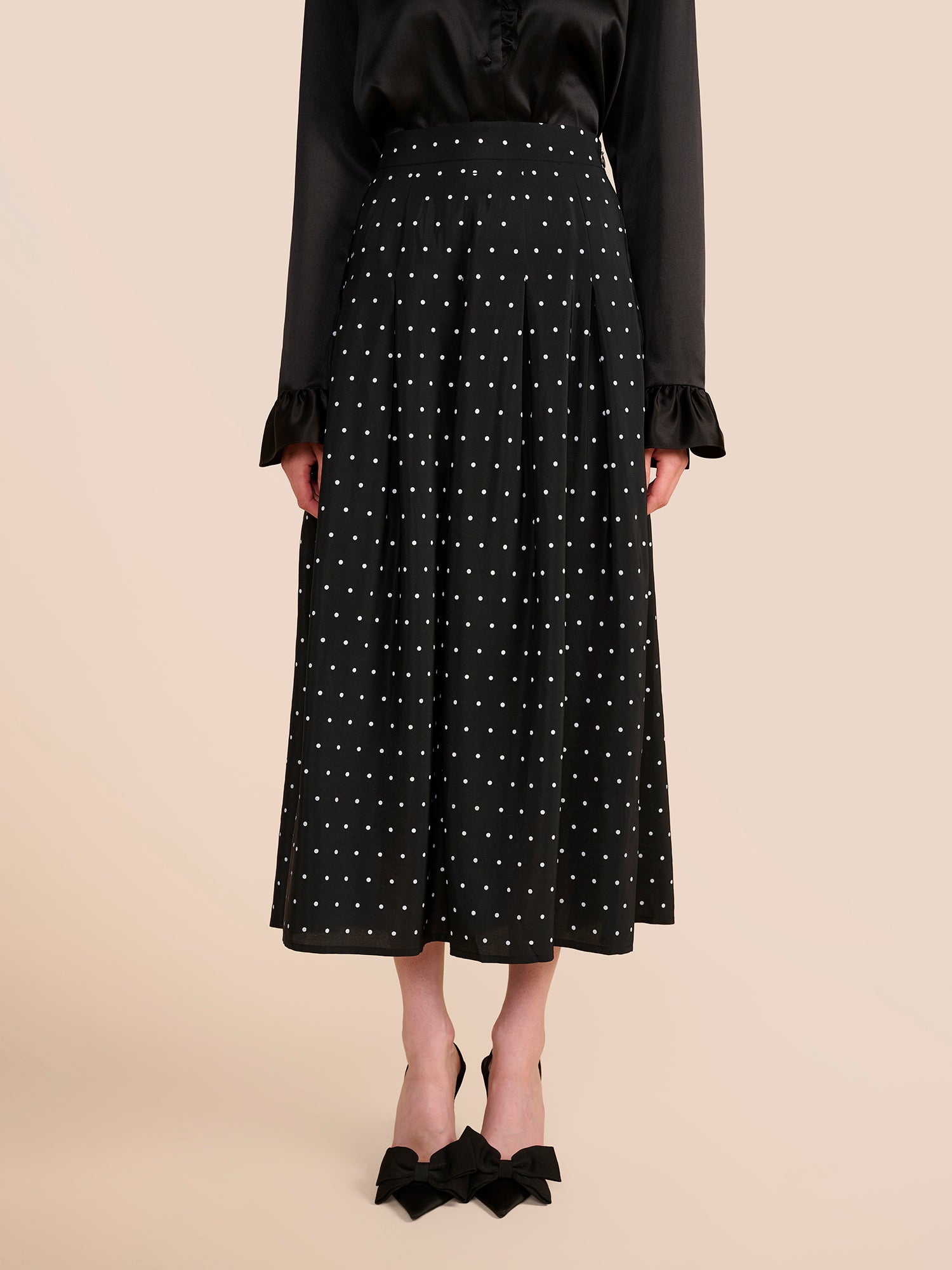 Marnie Black Polka Dot Skirt