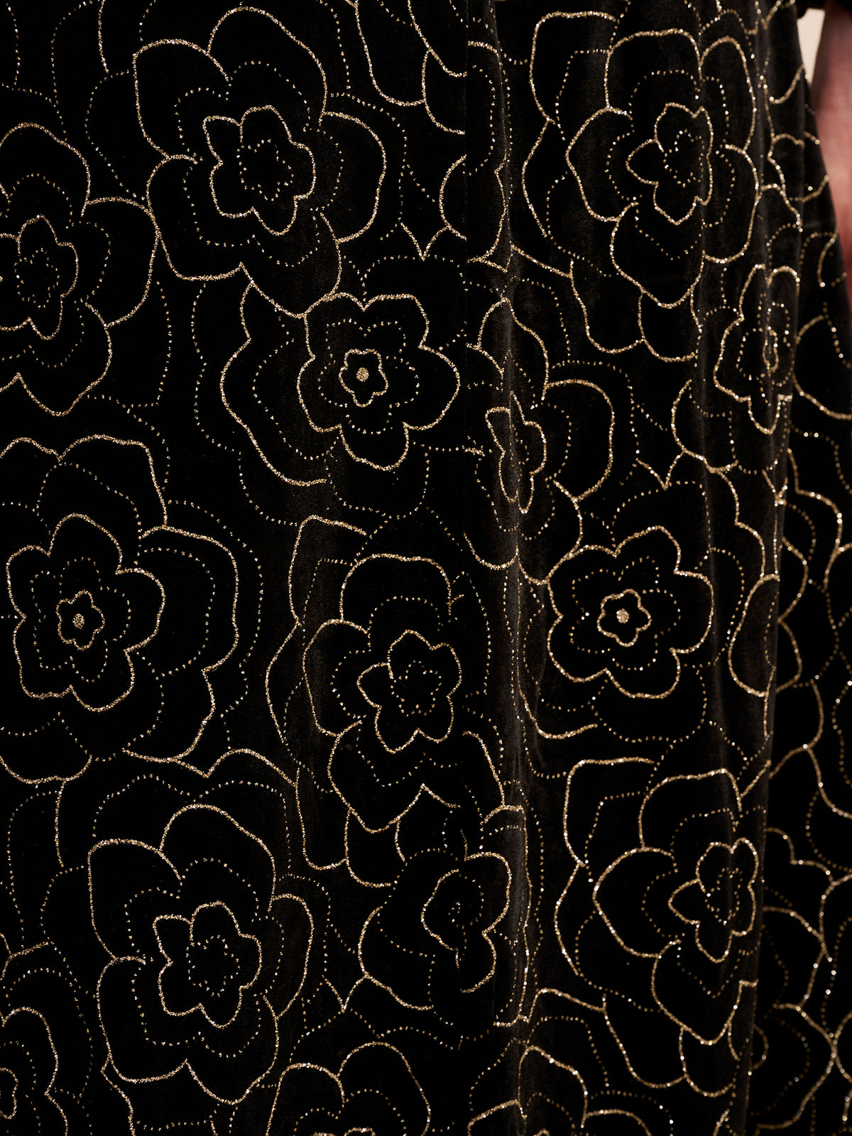 Moira Black Floral Embellished Dress