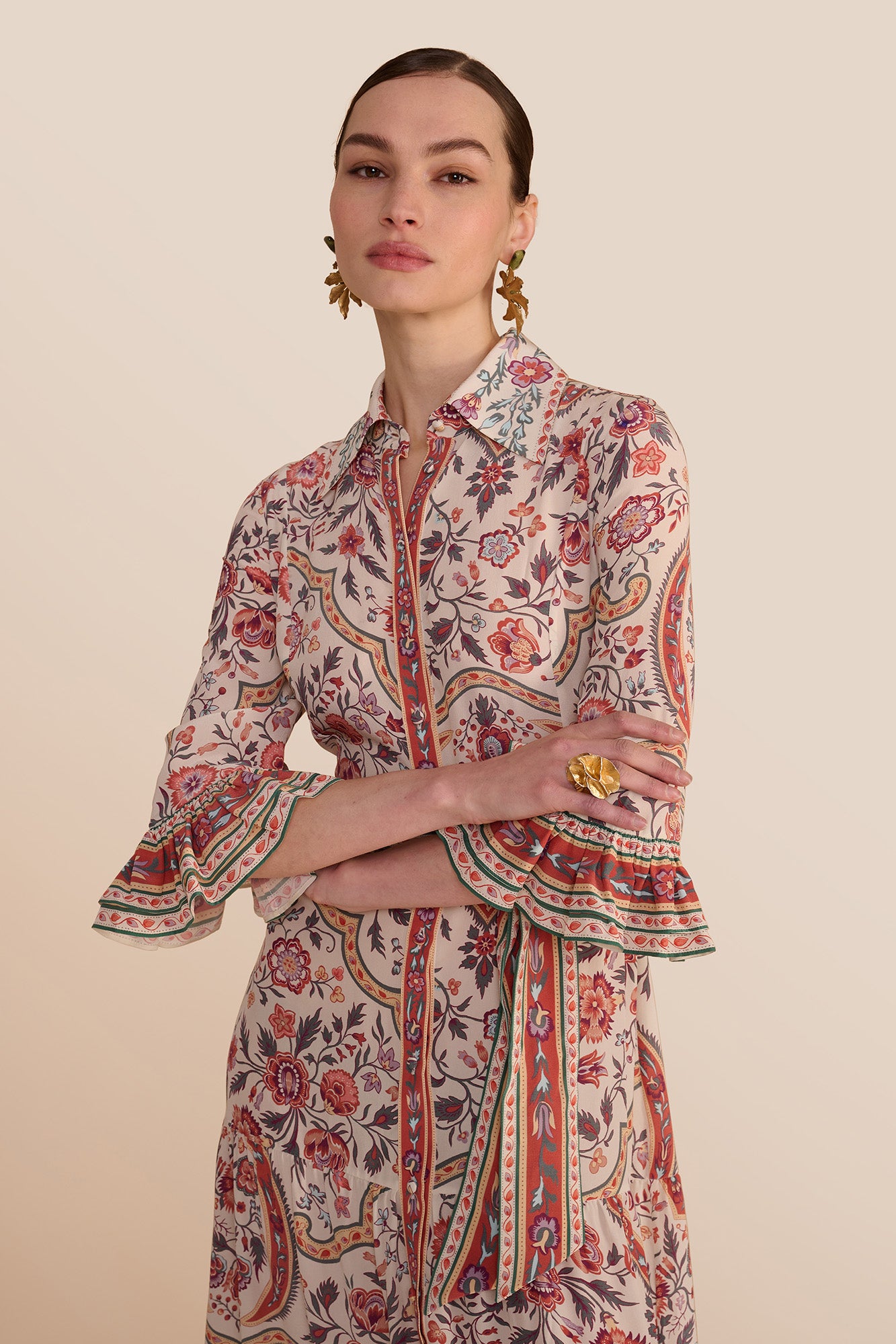 Nalini Ivory Jaipur Tile Dress
