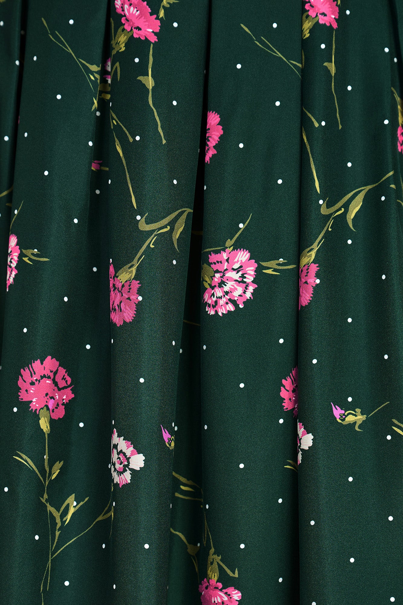 Odette Evergreen Carnation Dress