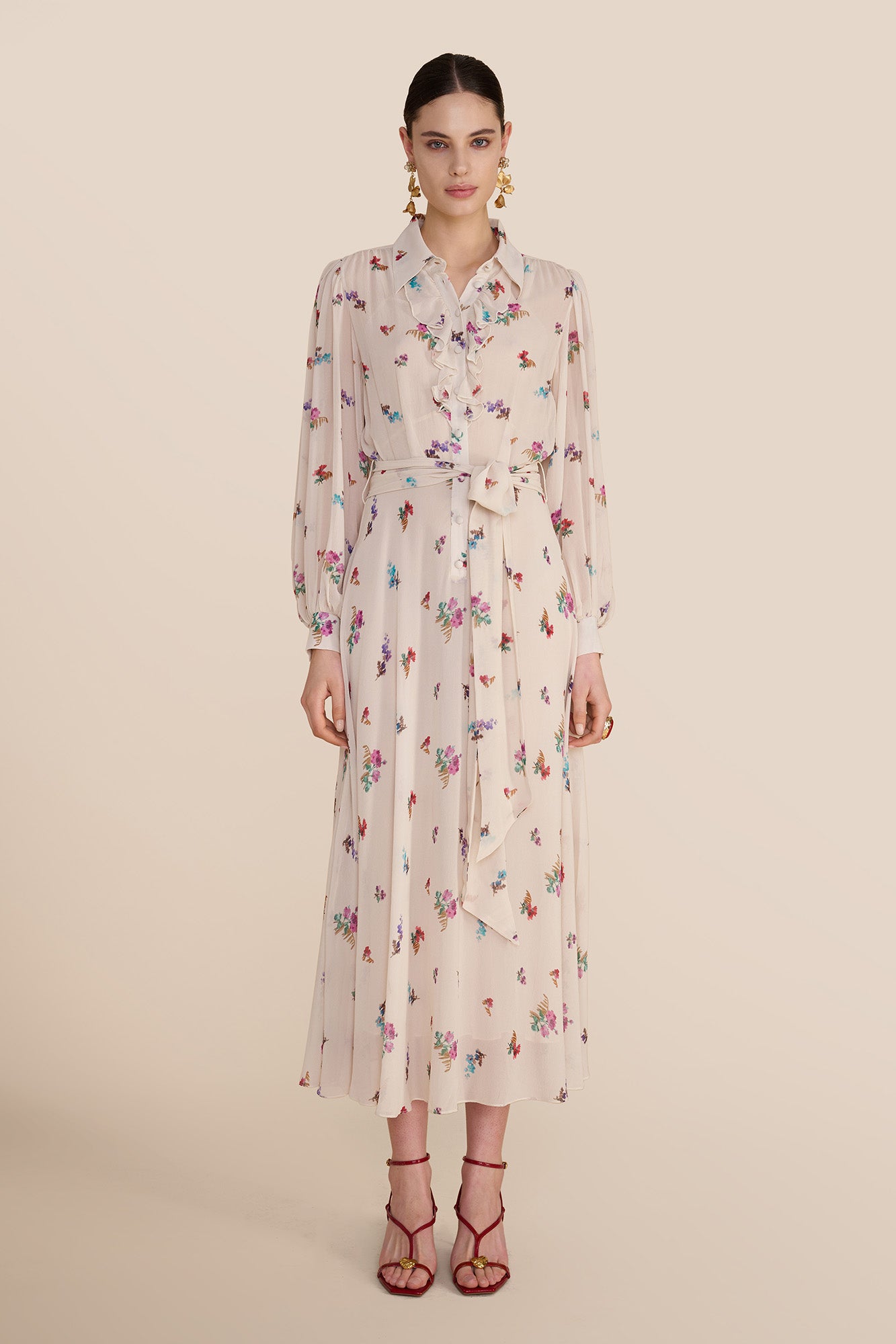 Robin Watercolour Shirt Dress