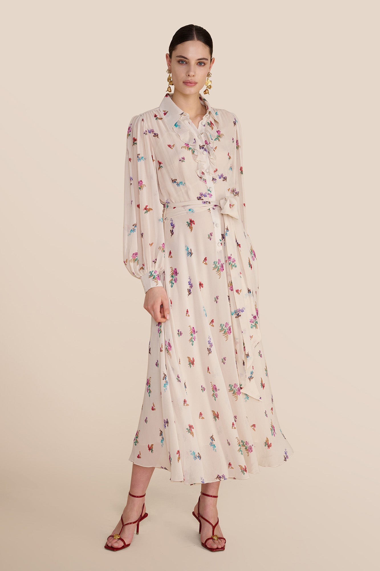 Robin Watercolour Shirt Dress