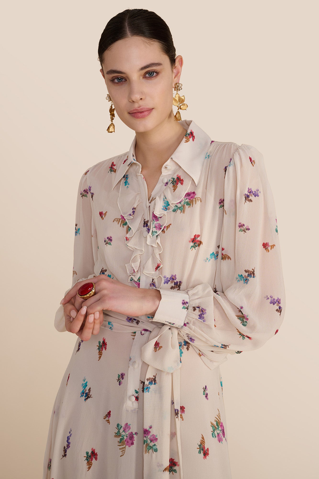Robin Watercolour Shirt Dress