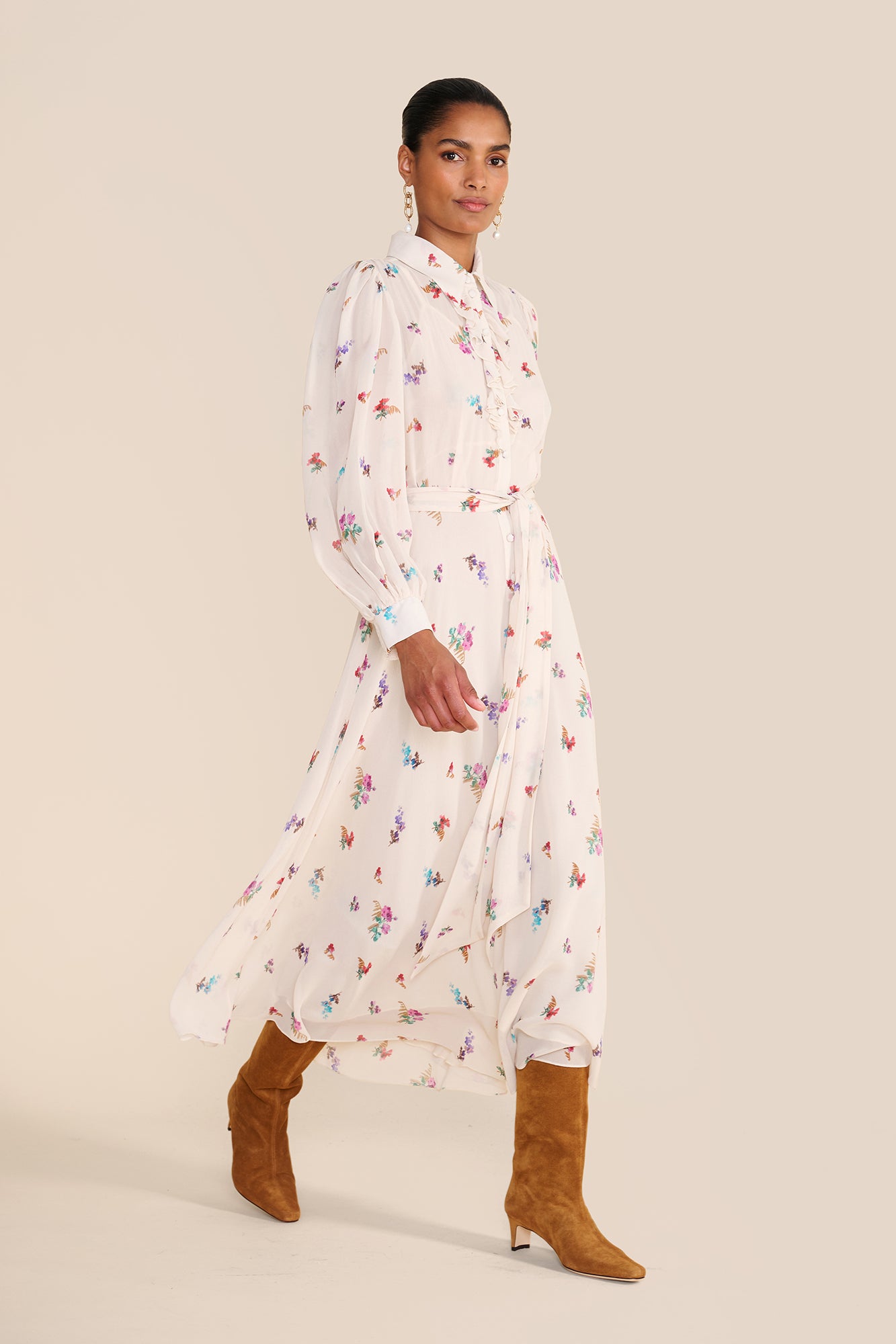 Robin Watercolour Shirt Dress