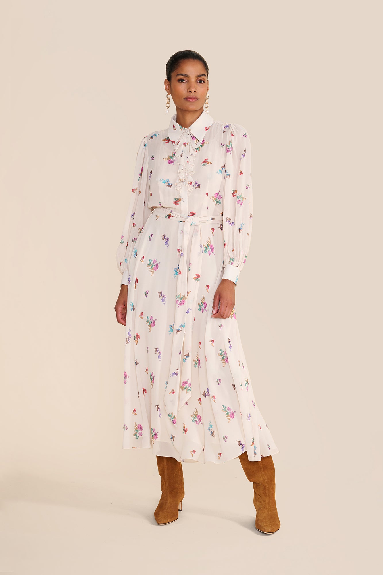 Robin Watercolour Shirt Dress