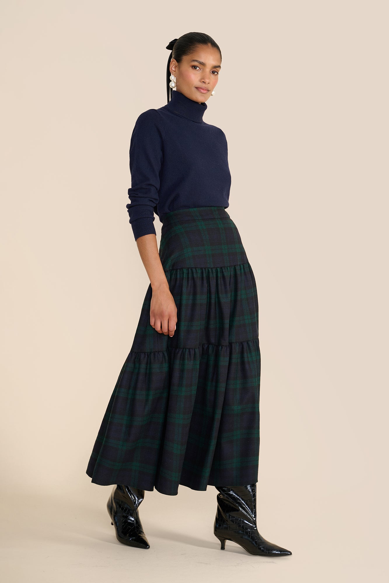 Rosa Evergreen Tartan Skirt
