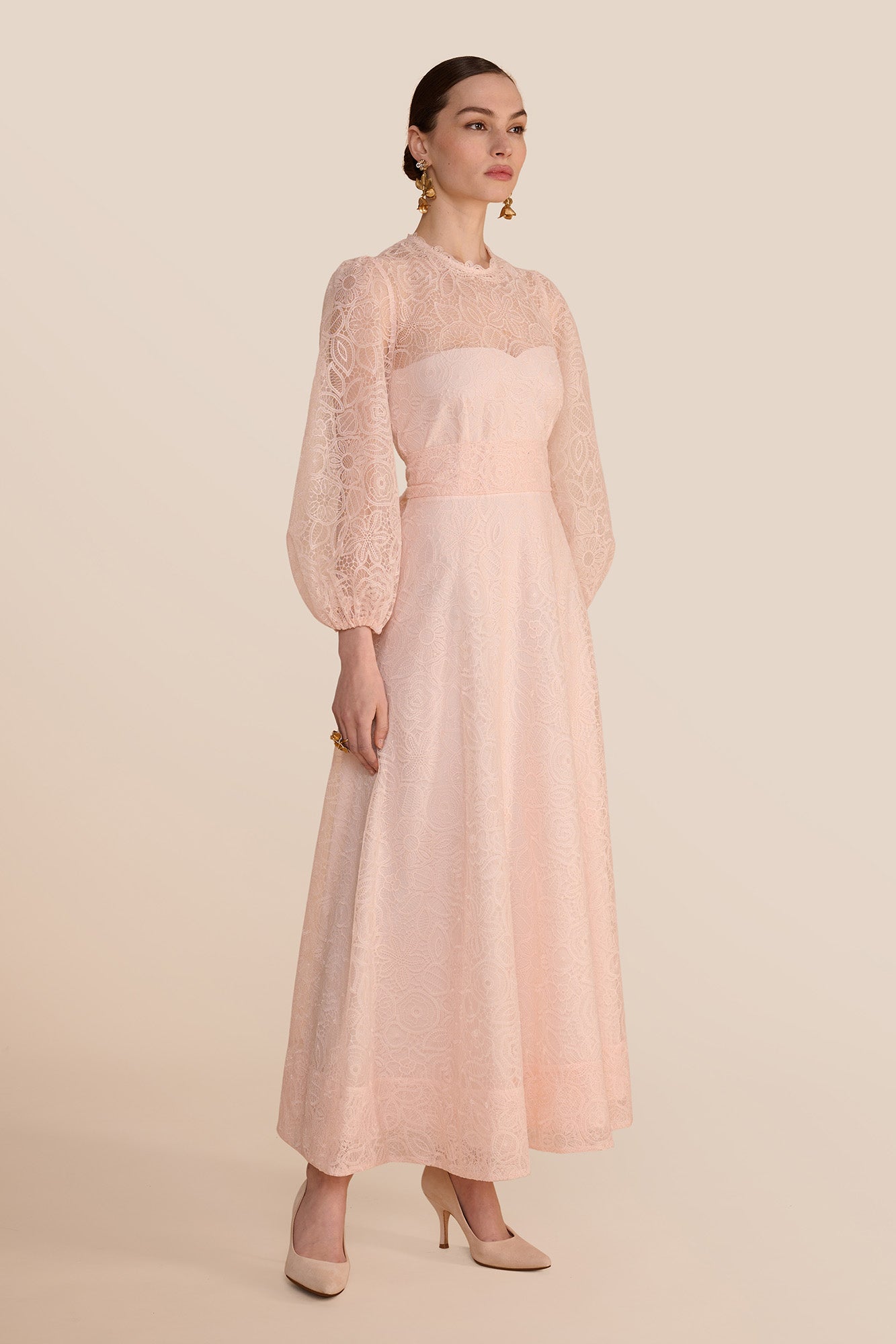 Sonia Blush Lace Dress