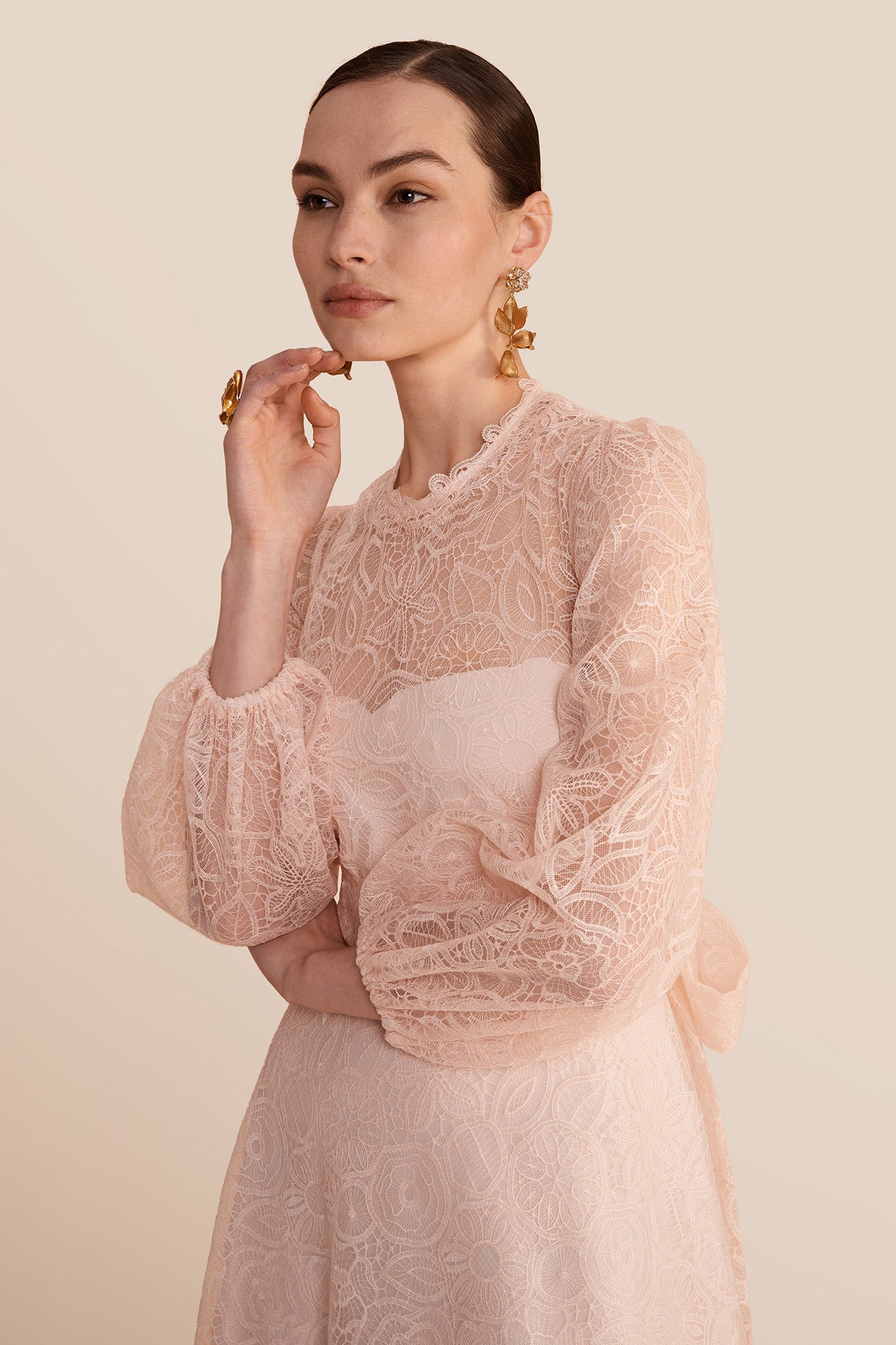 Sonia Blush Lace Dress