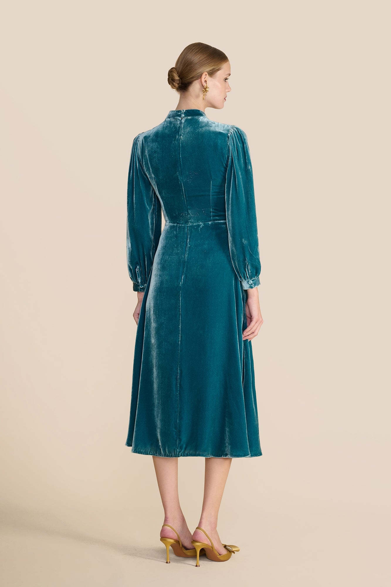 Sonia Teal Velvet Dress