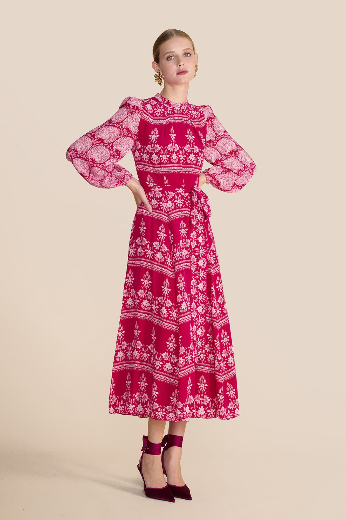 Sonia Blouson Rose Red Dress