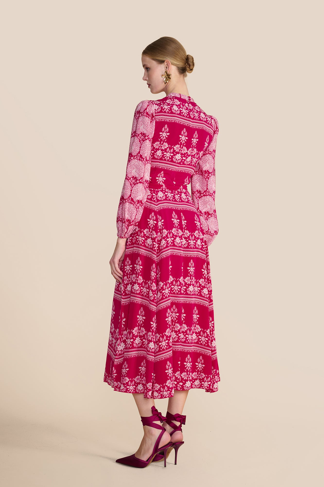 Sonia Blouson Rose Red Dress