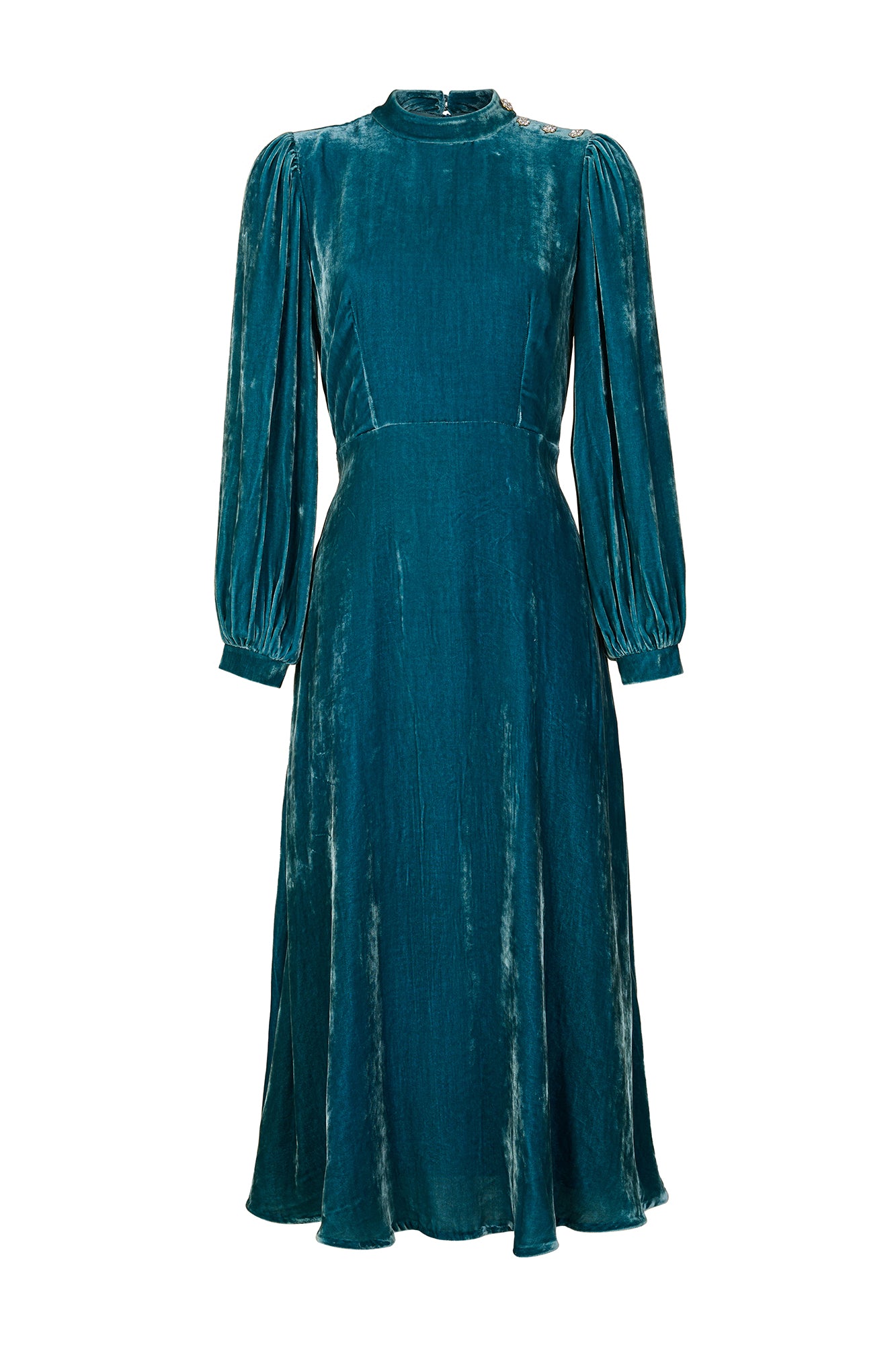 Sonia Teal Velvet Dress
