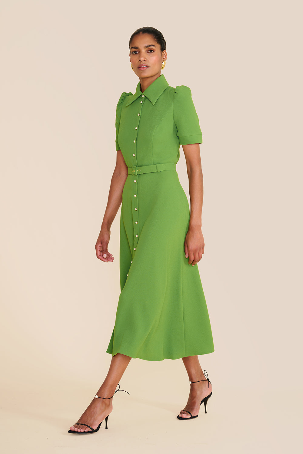 Violet Bright Olive Green Dress