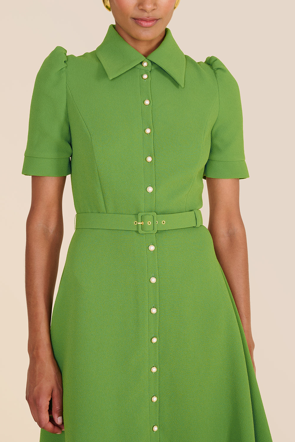 Violet Bright Olive Green Dress