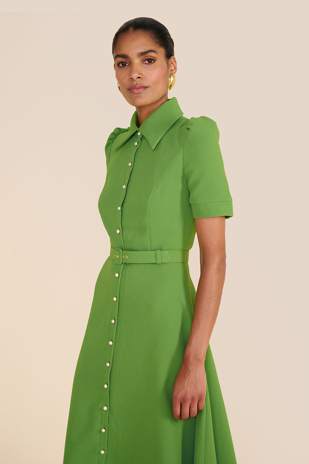 Violet Bright Olive Green Dress