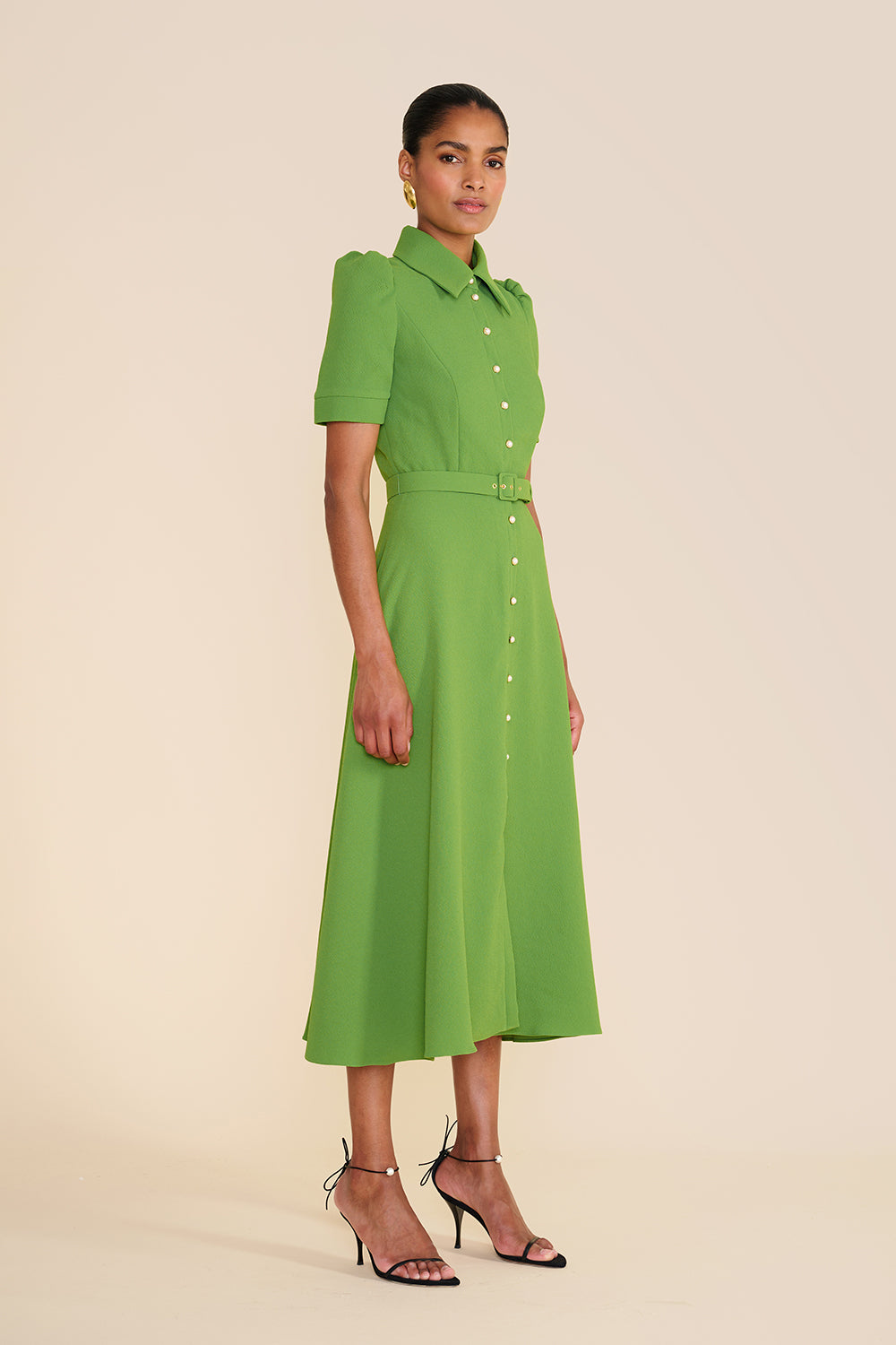 Violet Bright Olive Green Dress