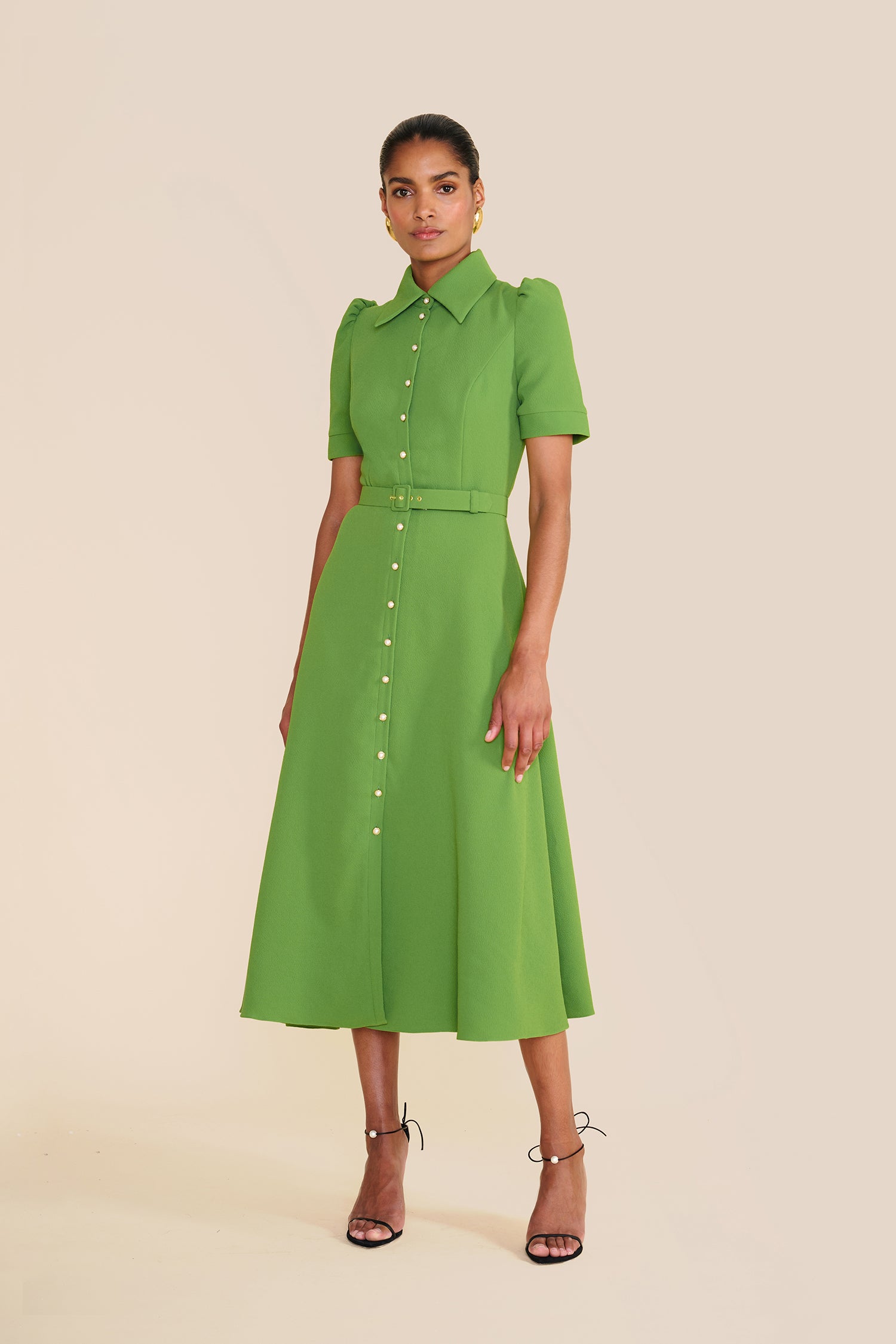 Violet Bright Olive Green Dress