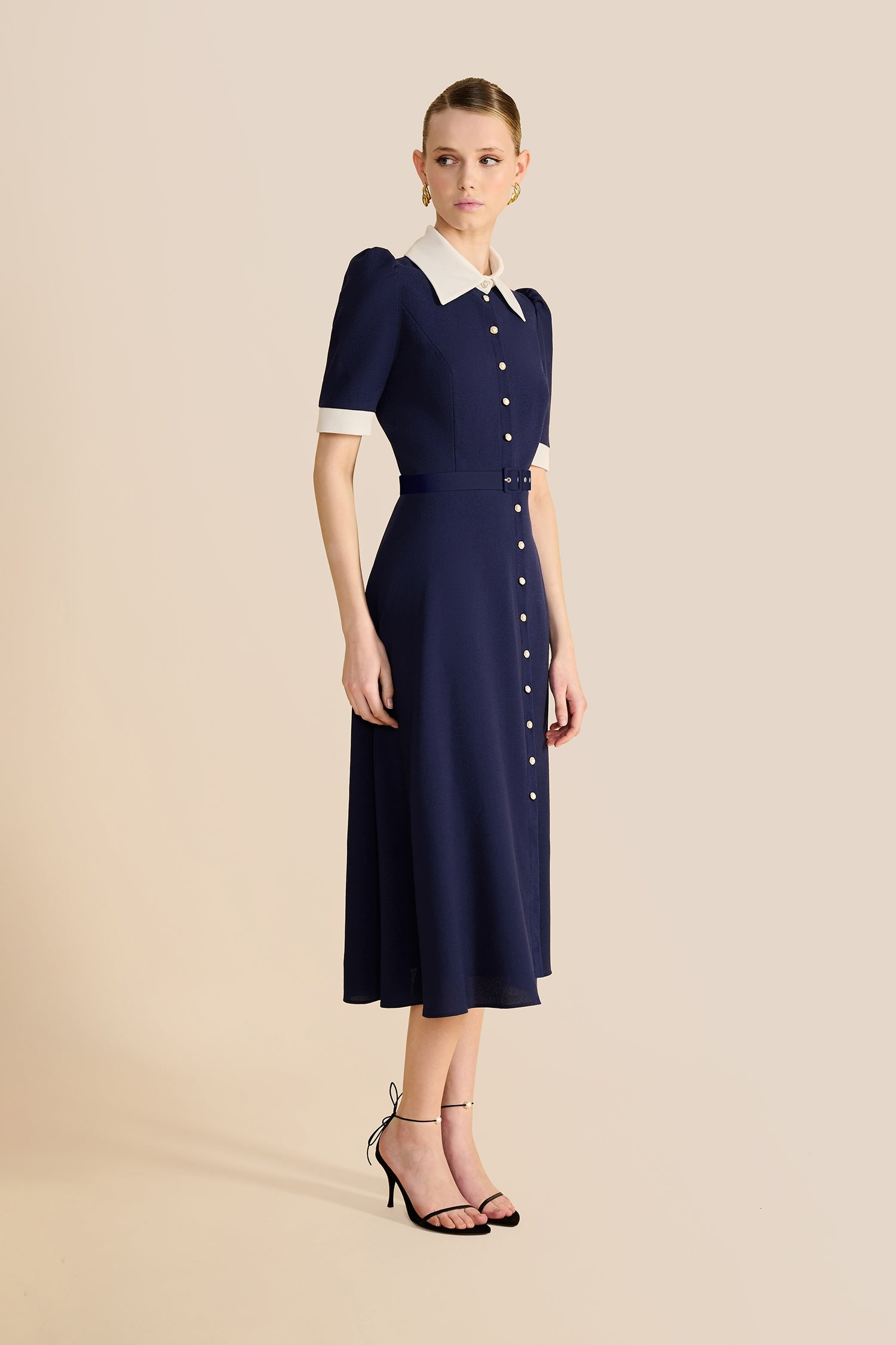 Violet Navy & Ivory Dress