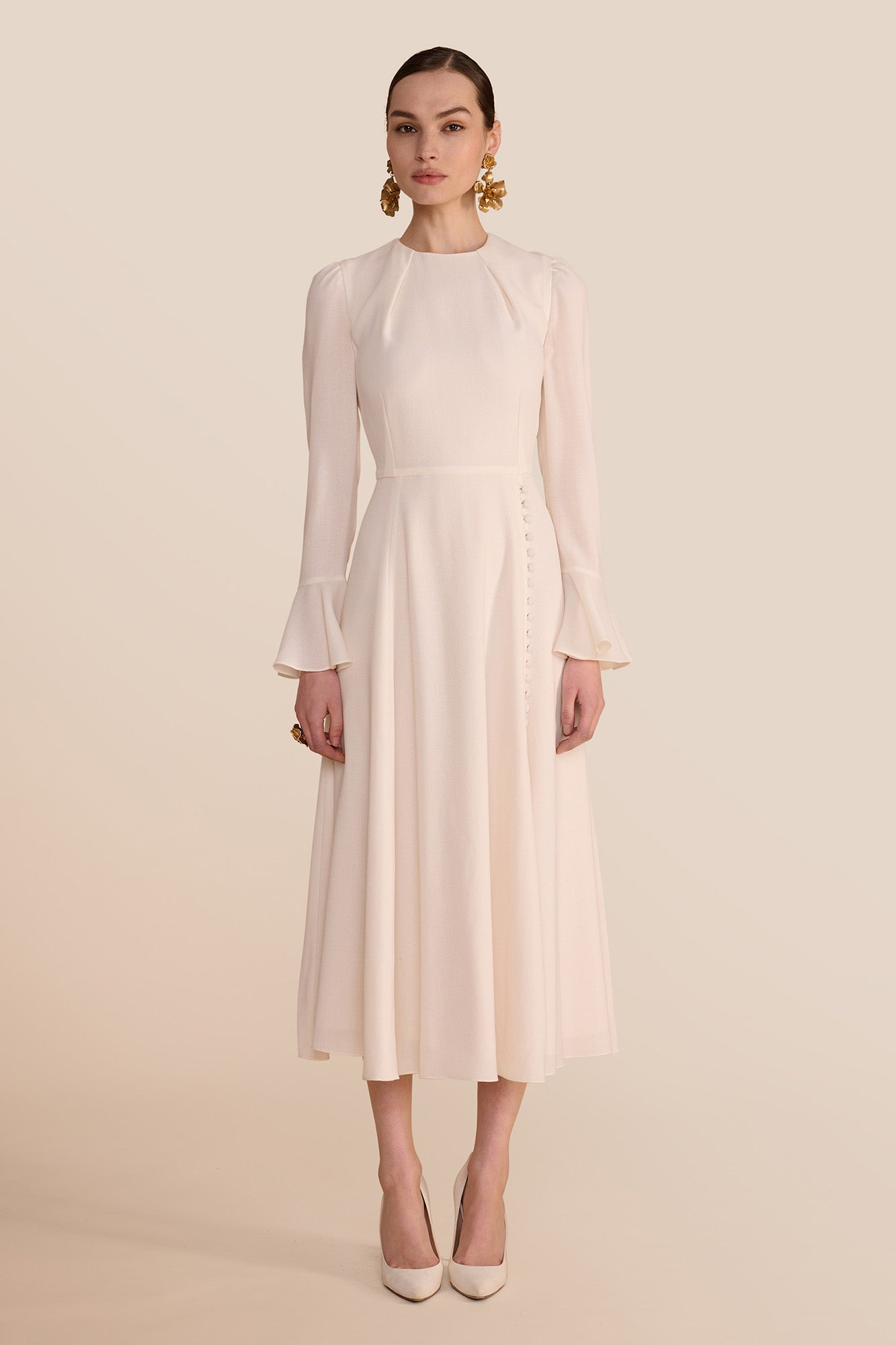 Yahvi Cream Dress | Occasion Wear | Beulah London Yahvi Cream Dress | Occasion Wear | Beulah London