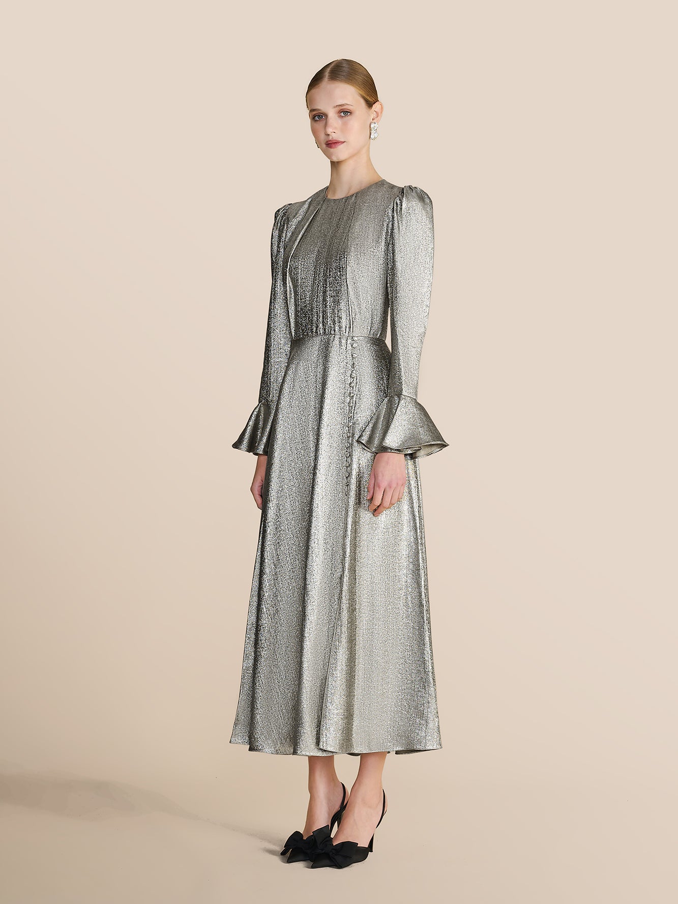 Yahvi Oyster Long Dress