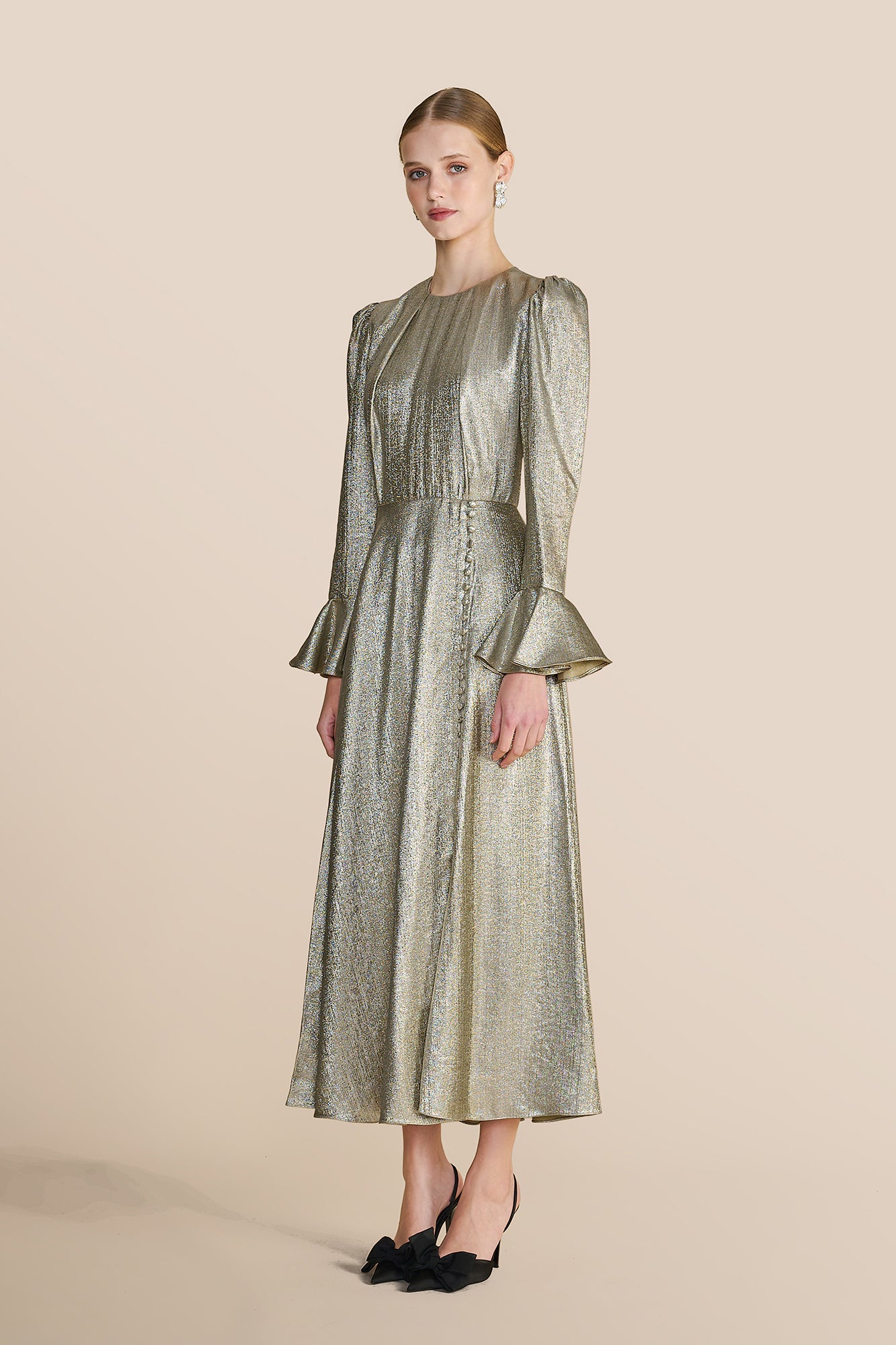 Yahvi Oyster Long Dress