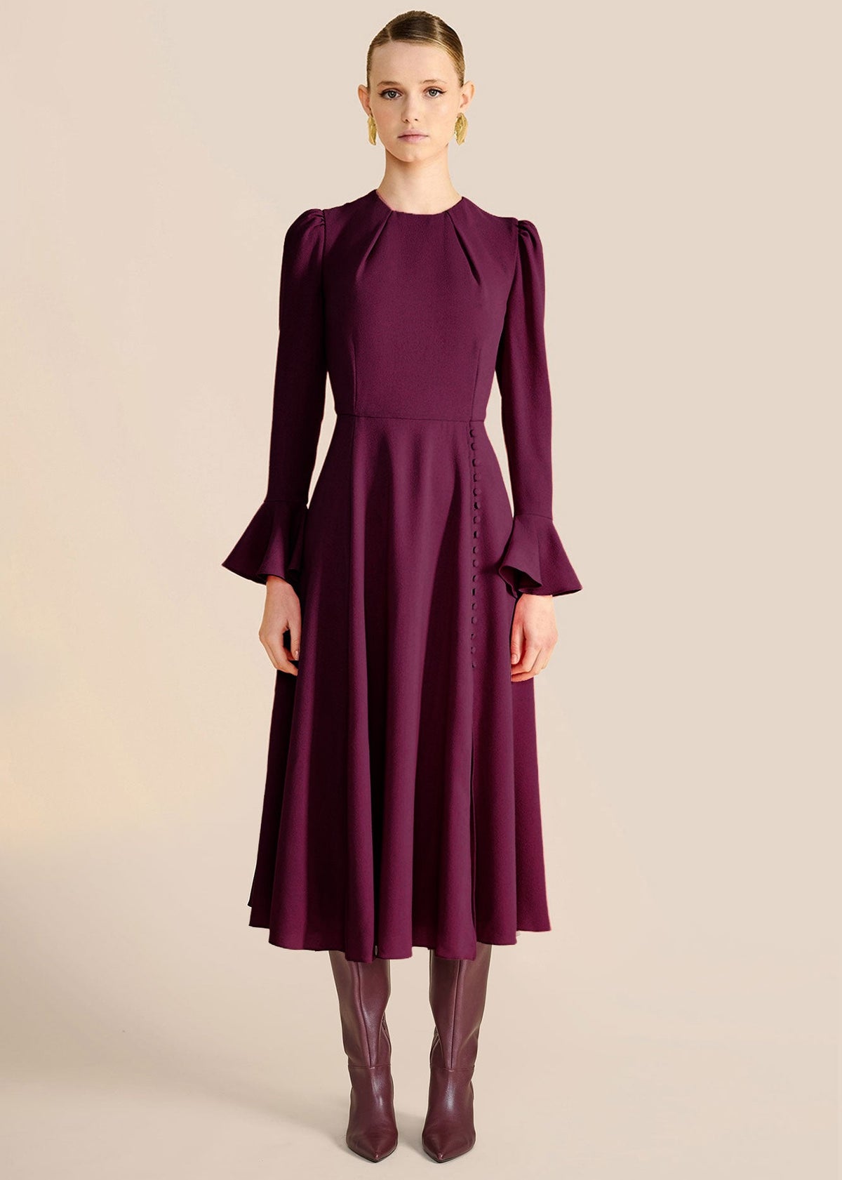 Yahvi Plum Dress