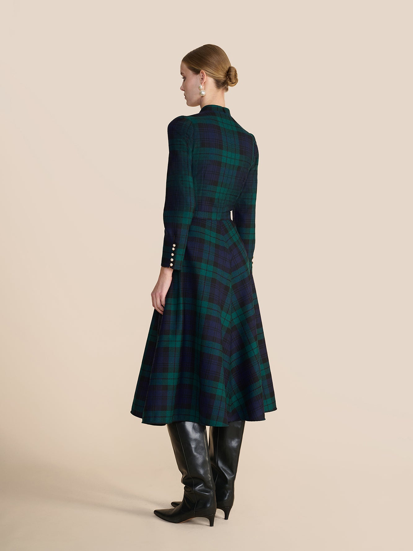 Ahana Evergreen Tartan Dress